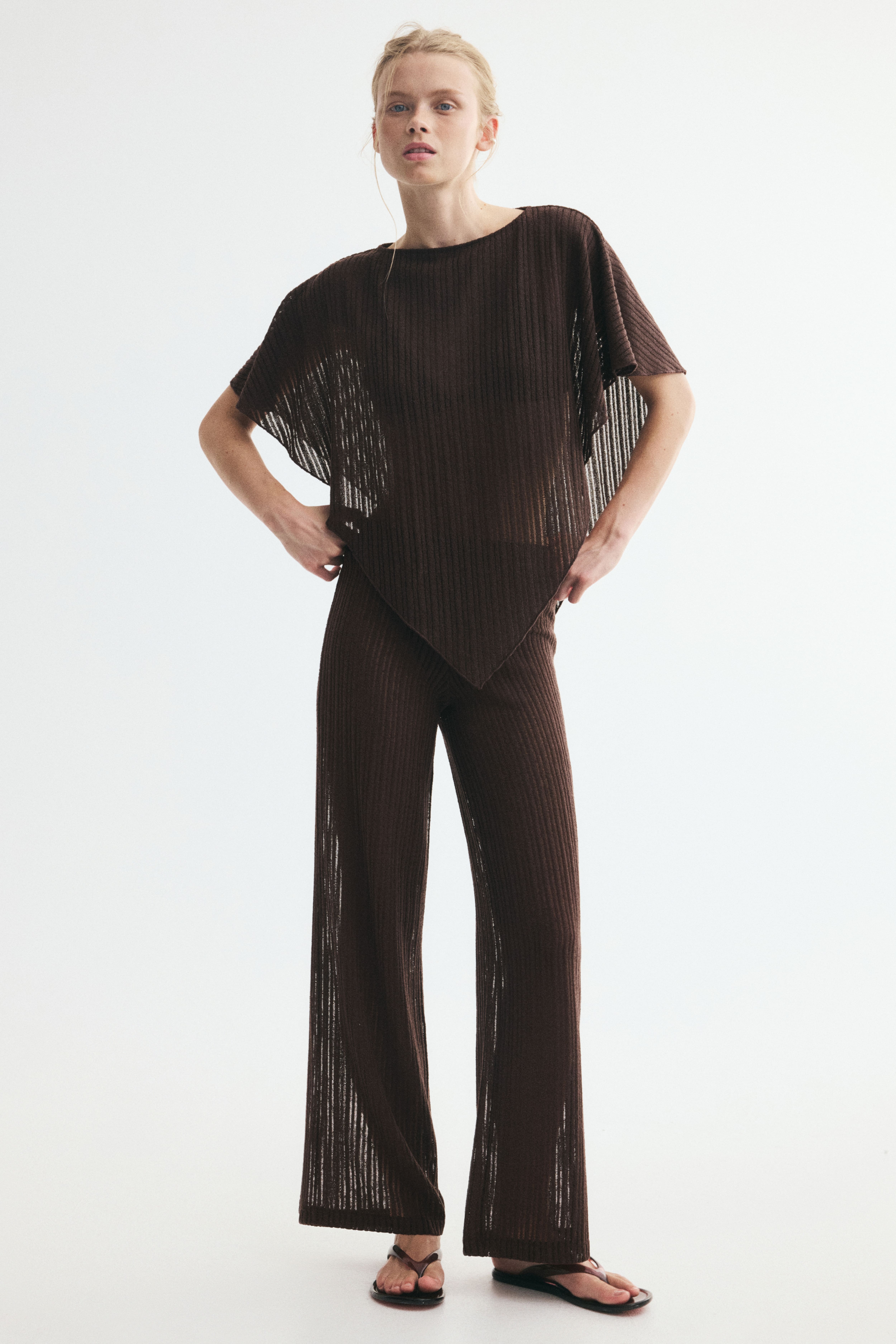 Rib-Knit Cape