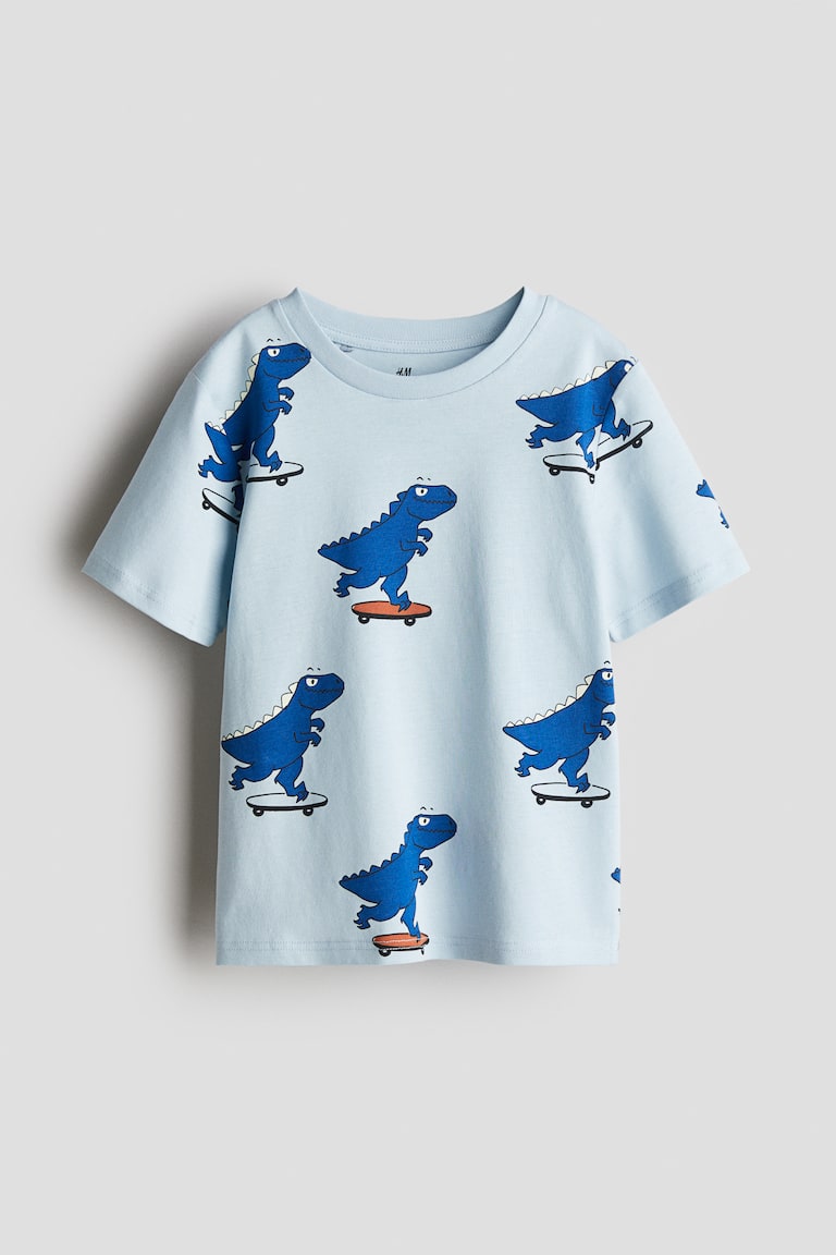 T-shirt Garçon Mini Boden 4-5 Ans - Dinosaure Football, Manches Courtes, Bleu, Occasion Très Bon état
