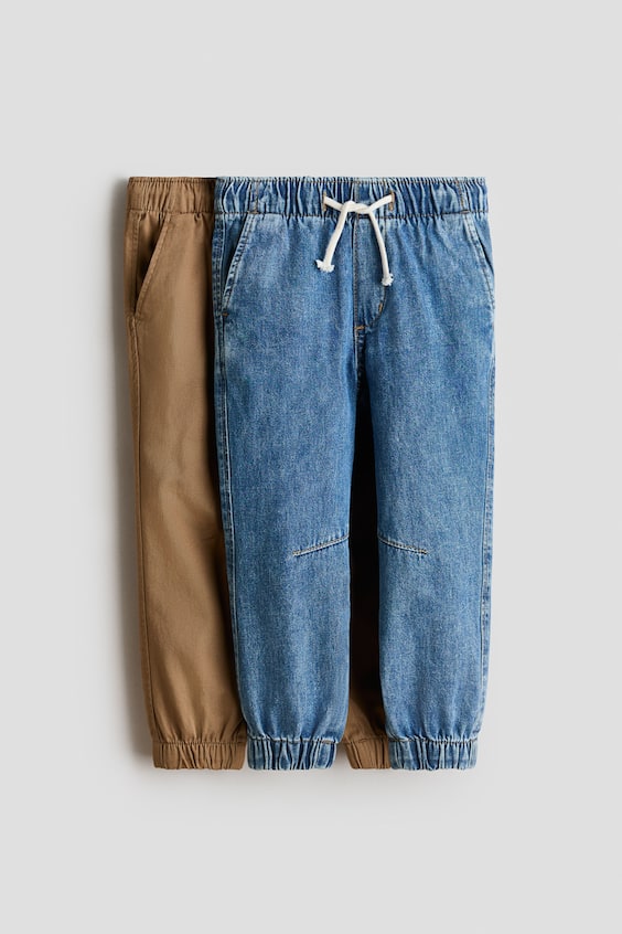 Детские джинсы H&M 2-Pack Cotton Joggers