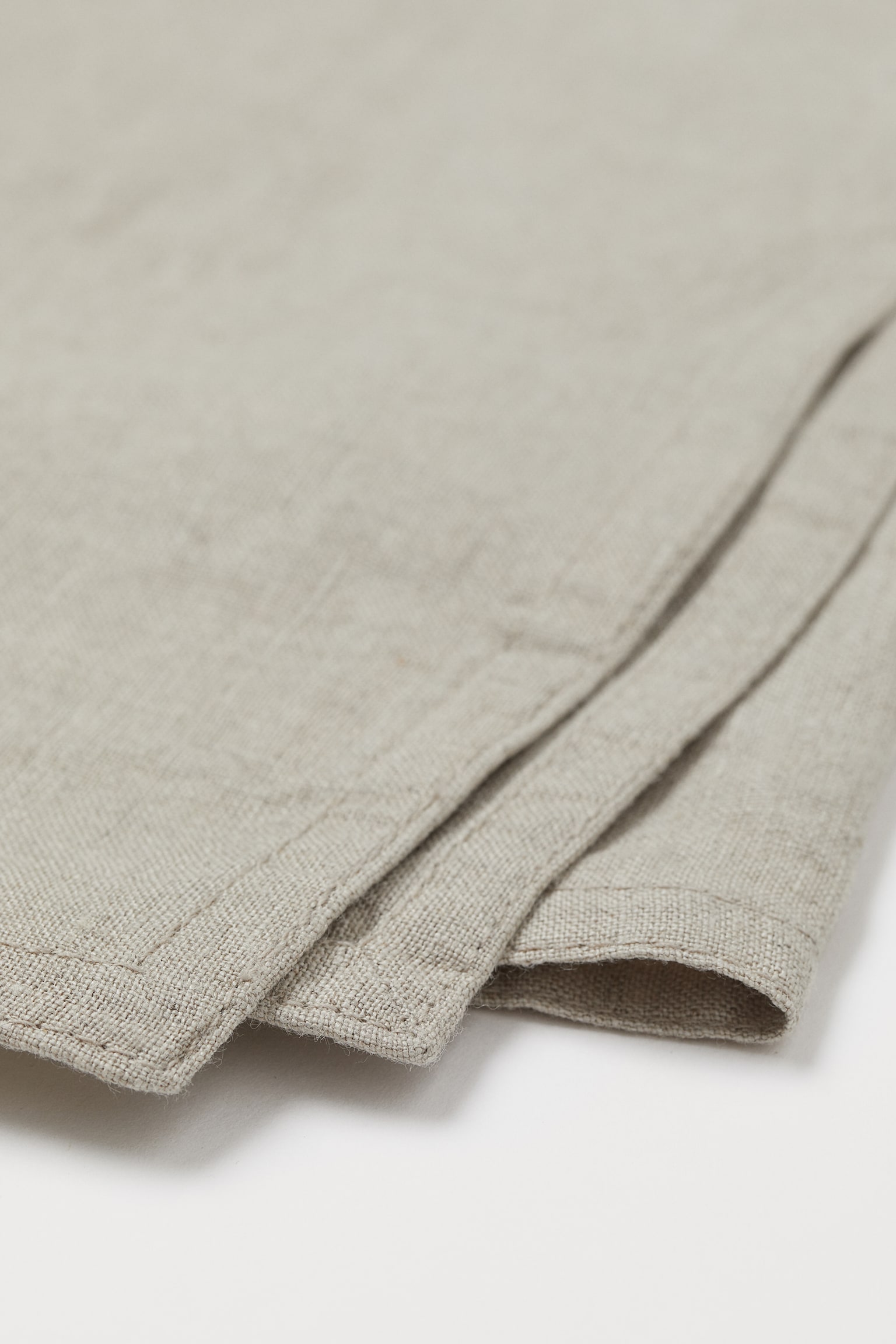 2-pack linen napkins - Beige/White - 3