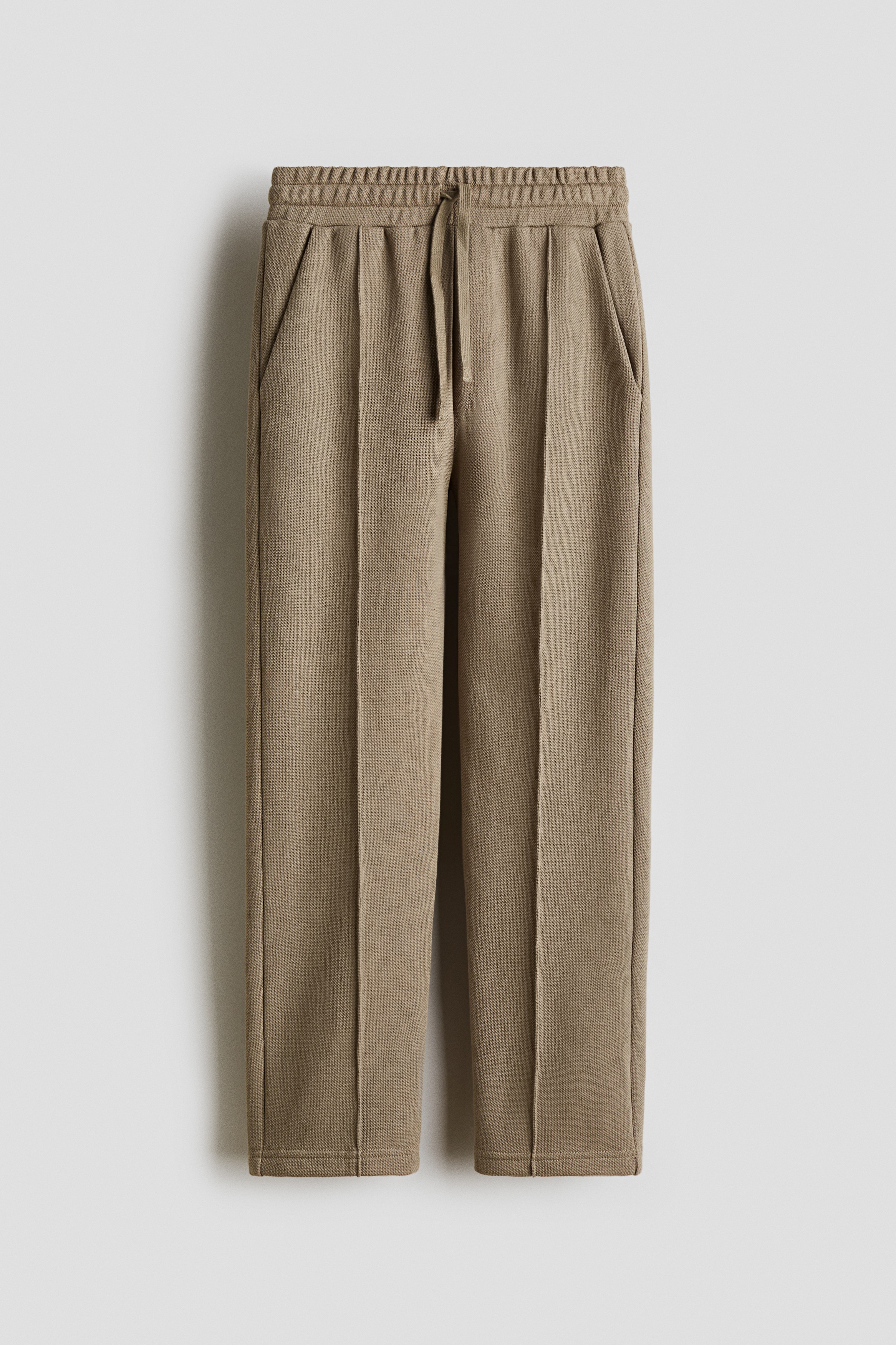 Tapered Piqué Pants - Dark beige - Kids | H&M US
