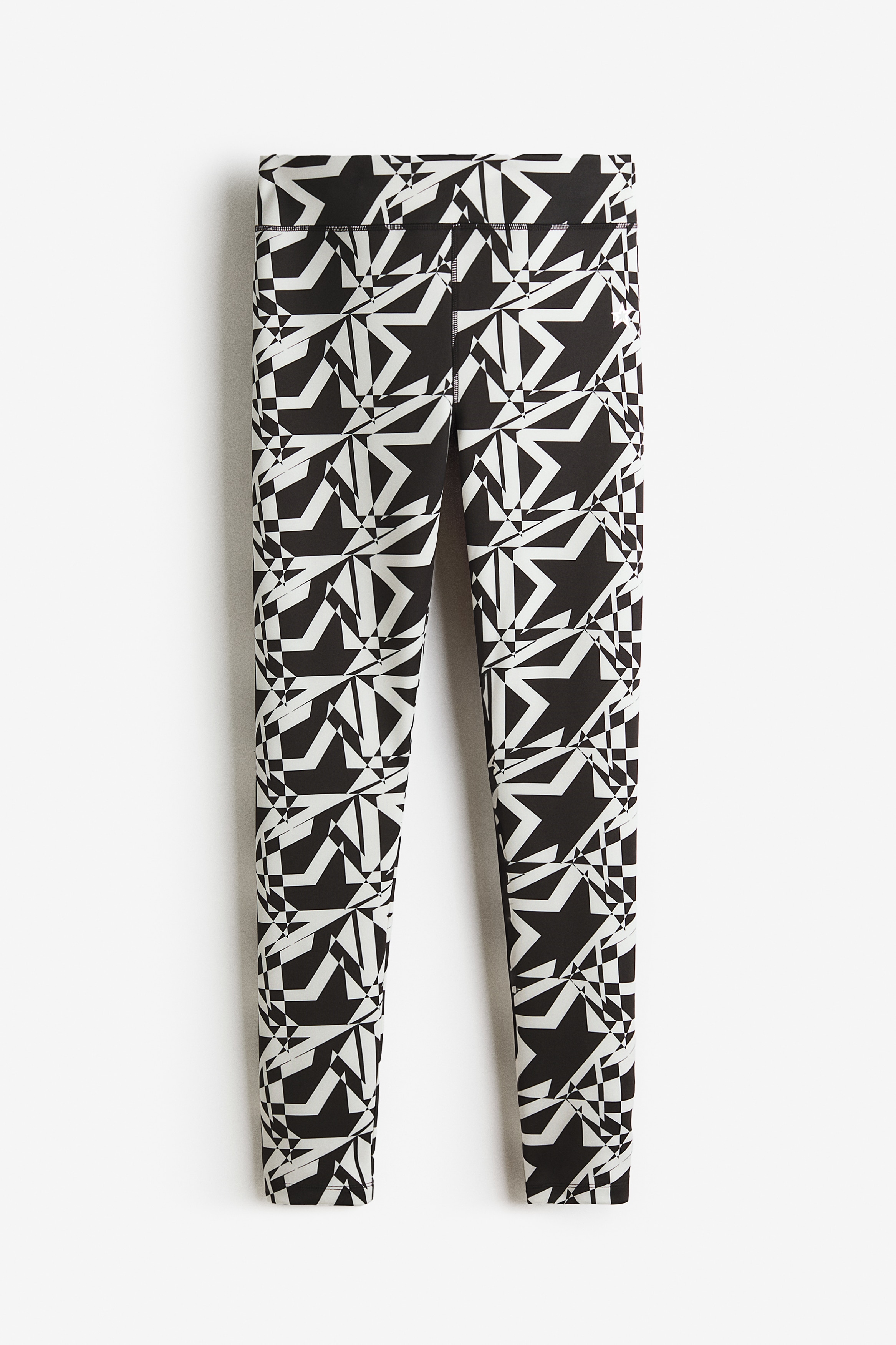Legging met print - Zwart/wit
