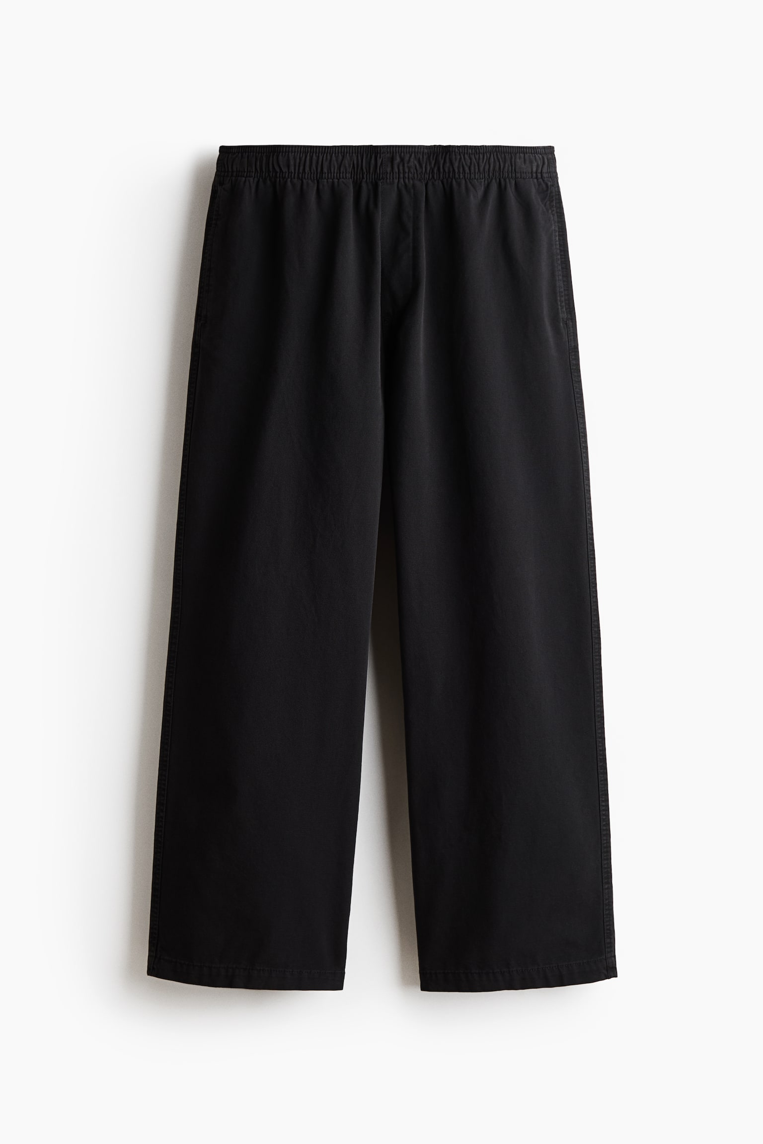 Loose-Fit Cotton Canvas Pants - Black/Light khaki green/Cream - 1