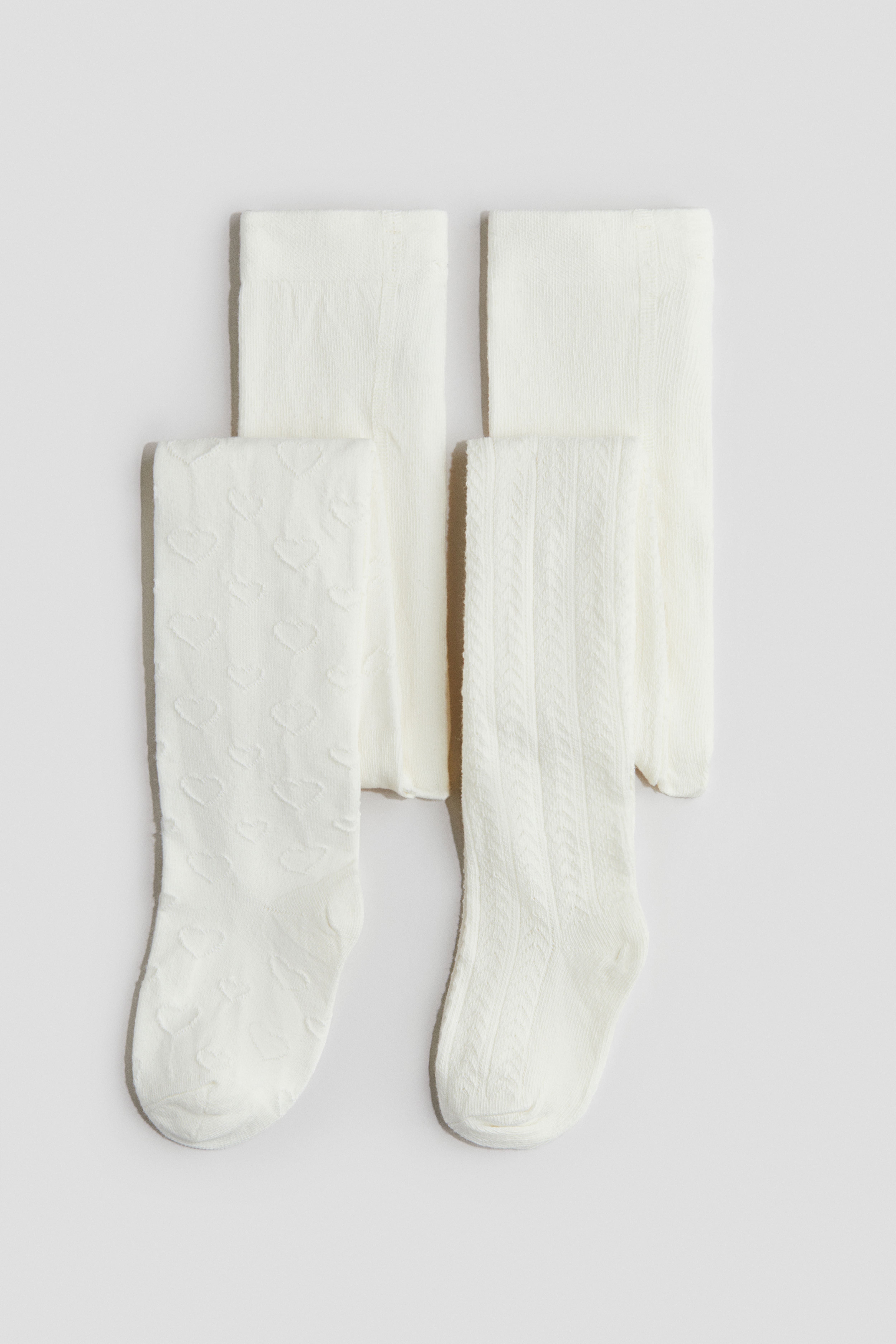 Lot de 2 collants en fin tricot