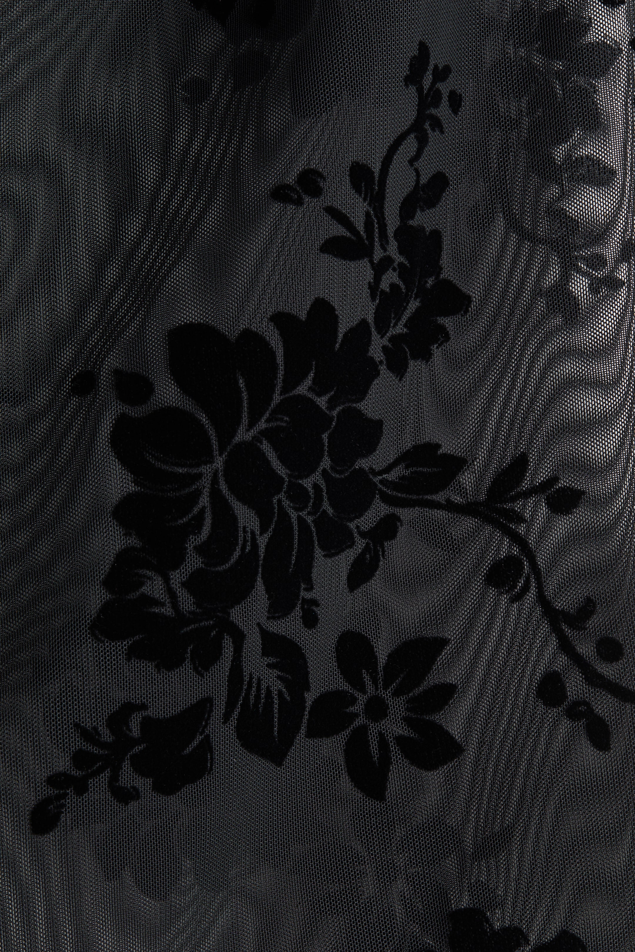 Haut en voile à motif floqué