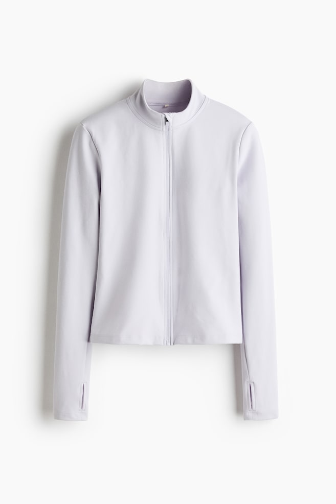 Activewear Jacket with SoftMove™ - Lilac/Chocolate plum/Sage green/Mocha/Powder pink/White/Black/Apricot/Plum purple/Dark brown/Pastel pink/Dusty violet/Dark gray - 1