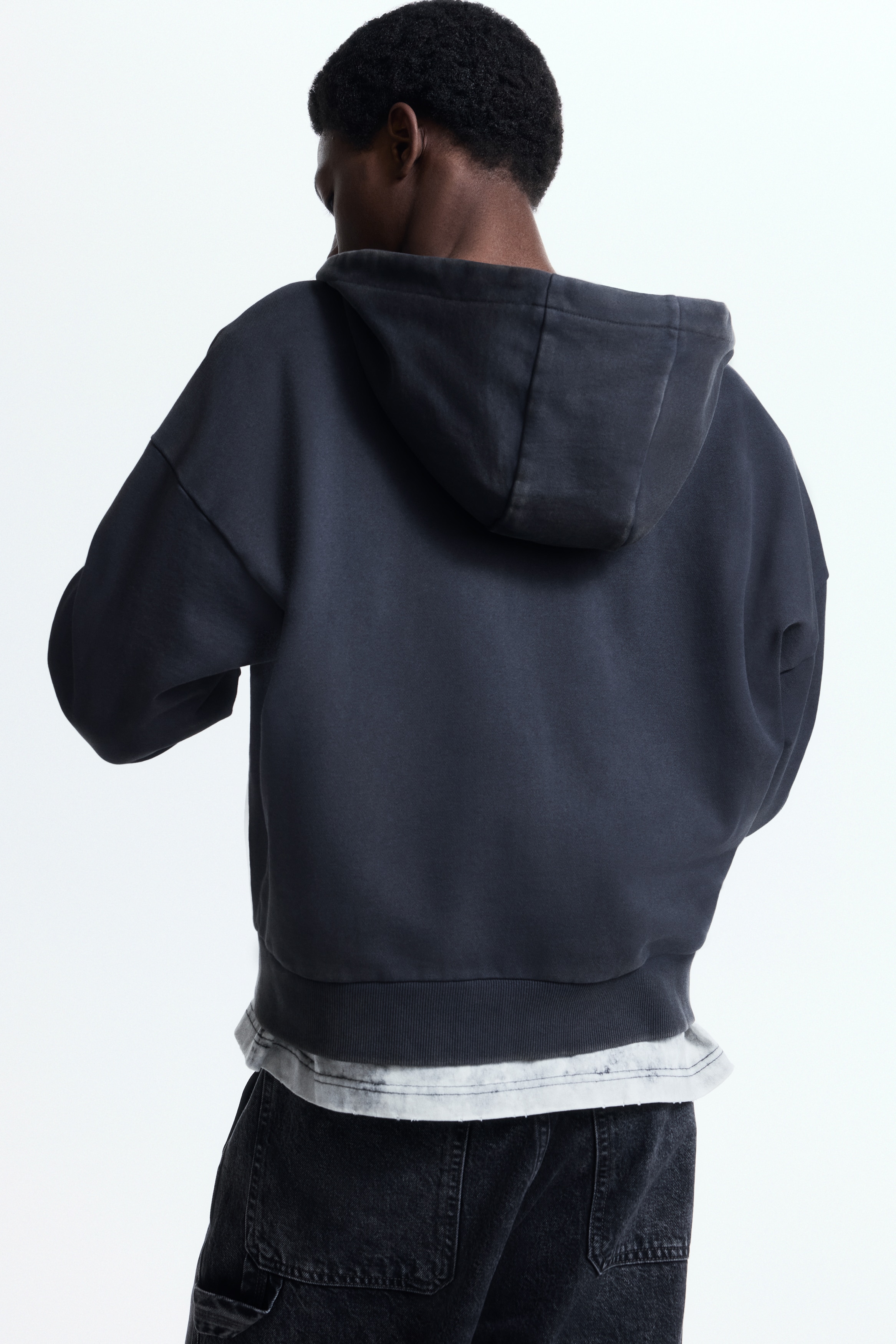 Oversized-Fit Hooded Jacket - Dark gray - Men | H&M US