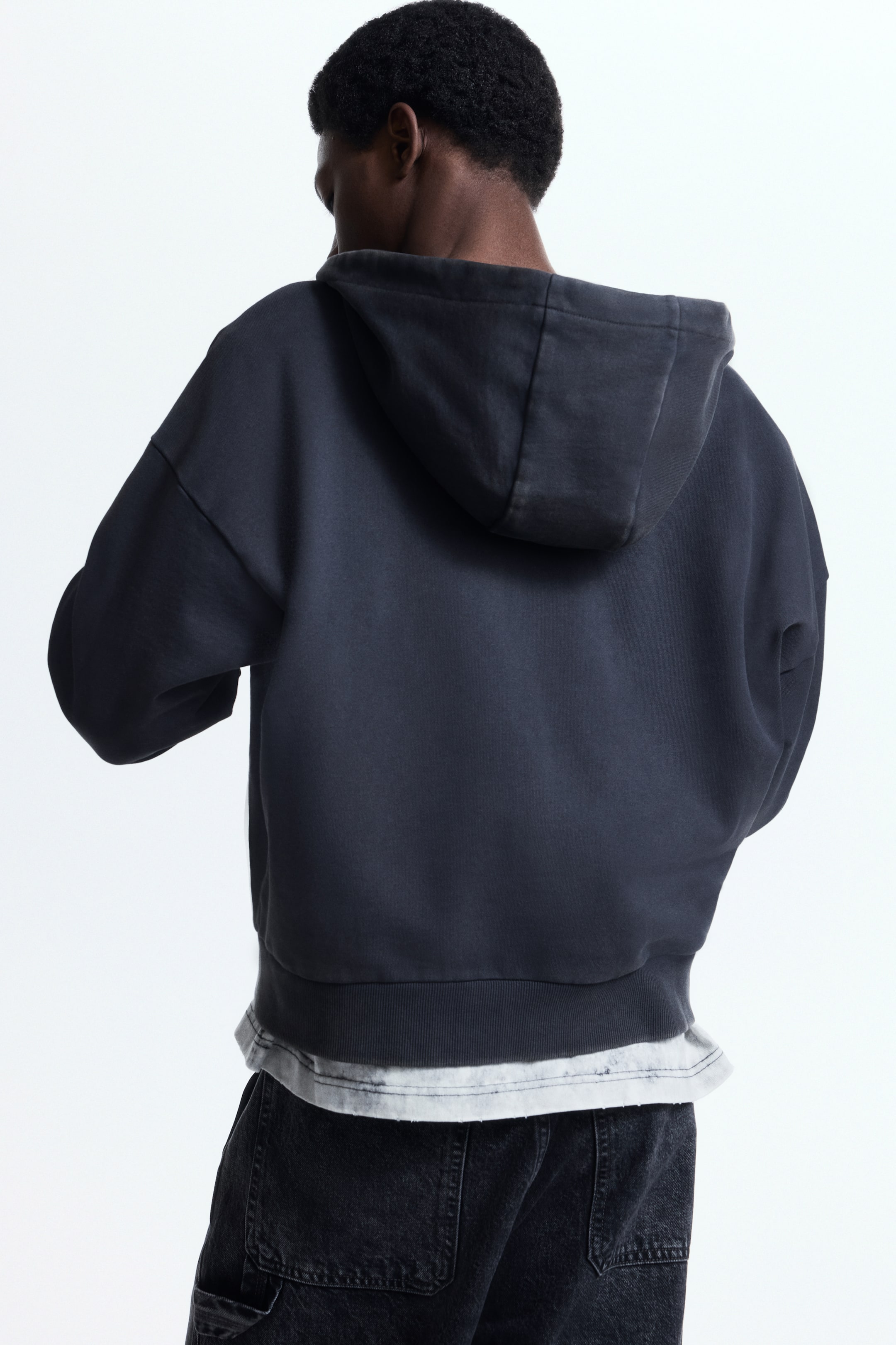 View larger image: Oversized Fit Zip-through hoodie - Dark grey - Men | H&M IN 5