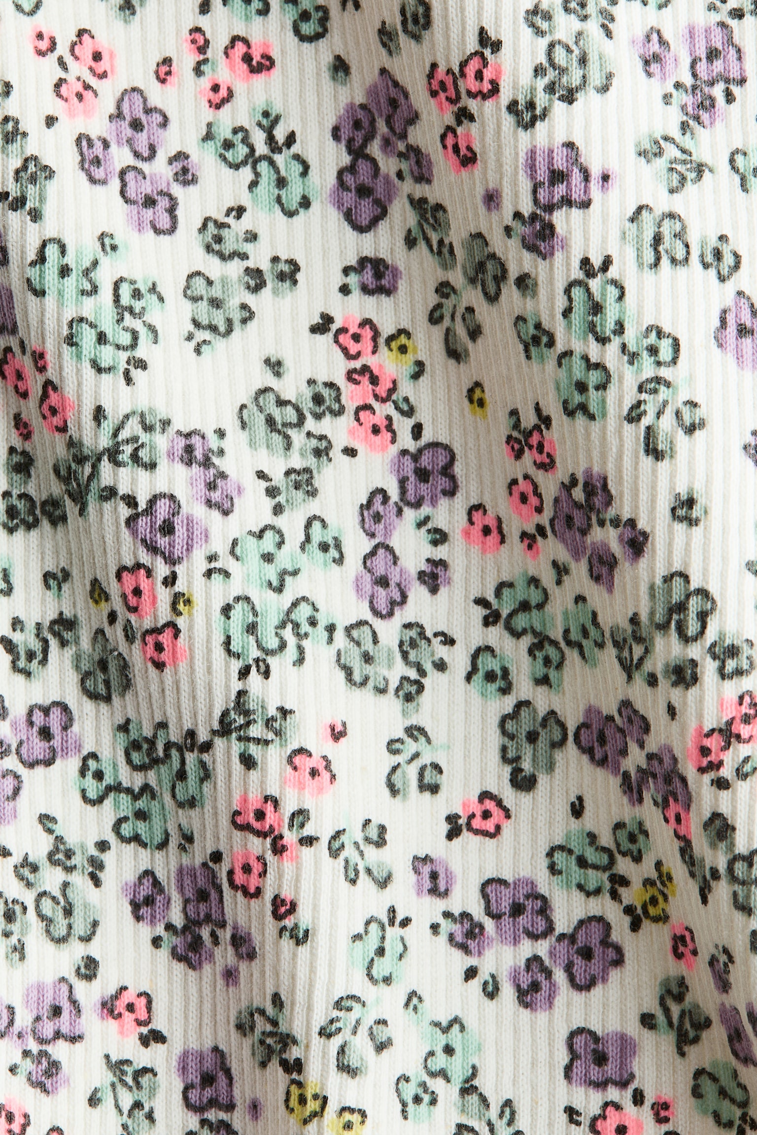 Flared Leggings - White/floral/Black/Beige/leopard print/Light dusty purple/cherries/Light pink/unicorns/Blue - 2