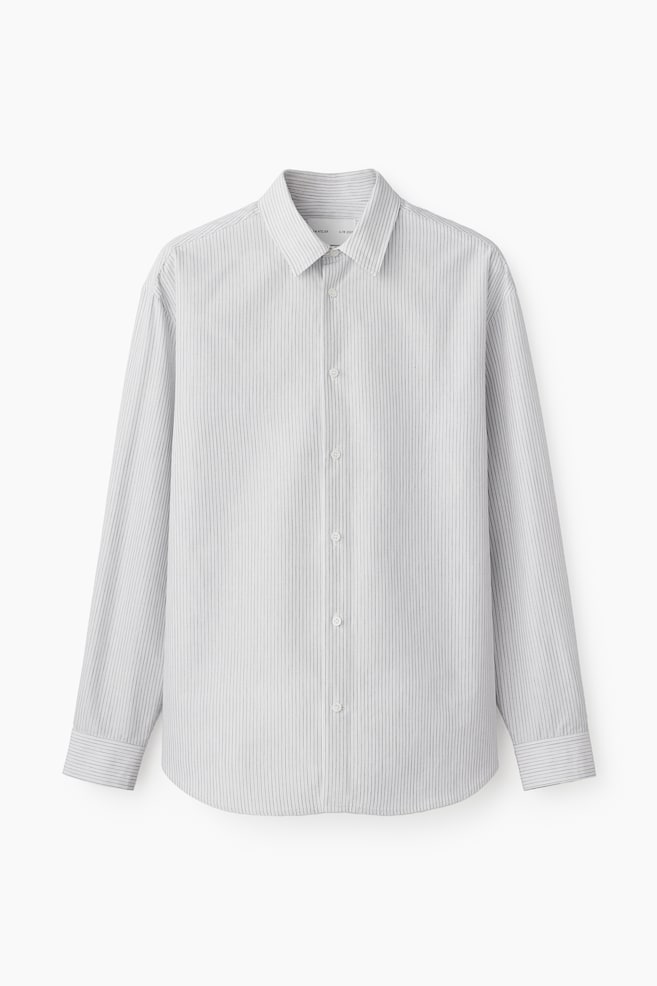 Schimmerndes Hemd - Weiß/Grau gestreift/Cremefarben - 1