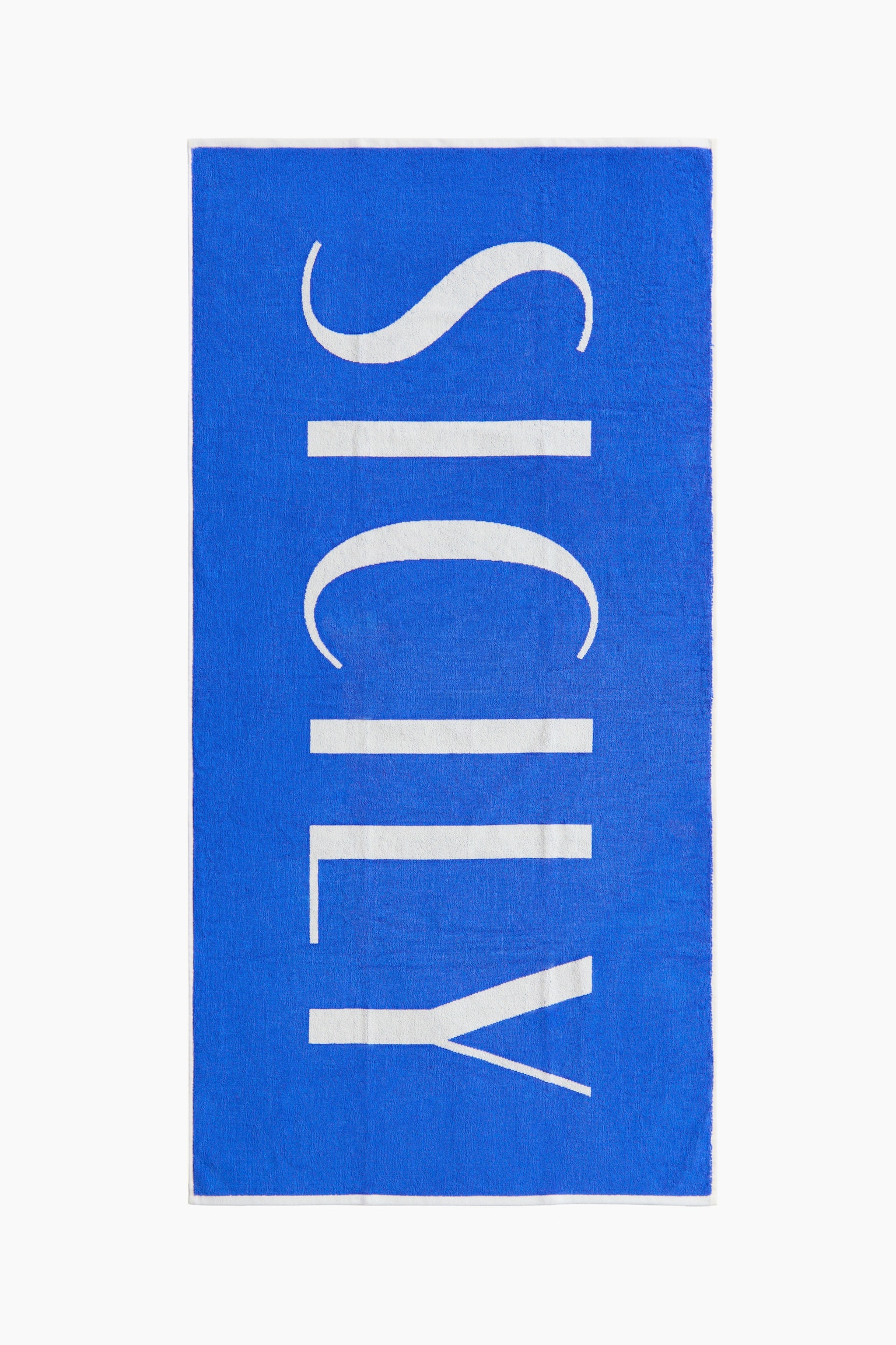 Text-motif cotton beach towel - 3