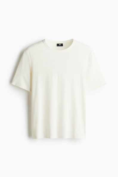 スリムフィット リブTシャツ