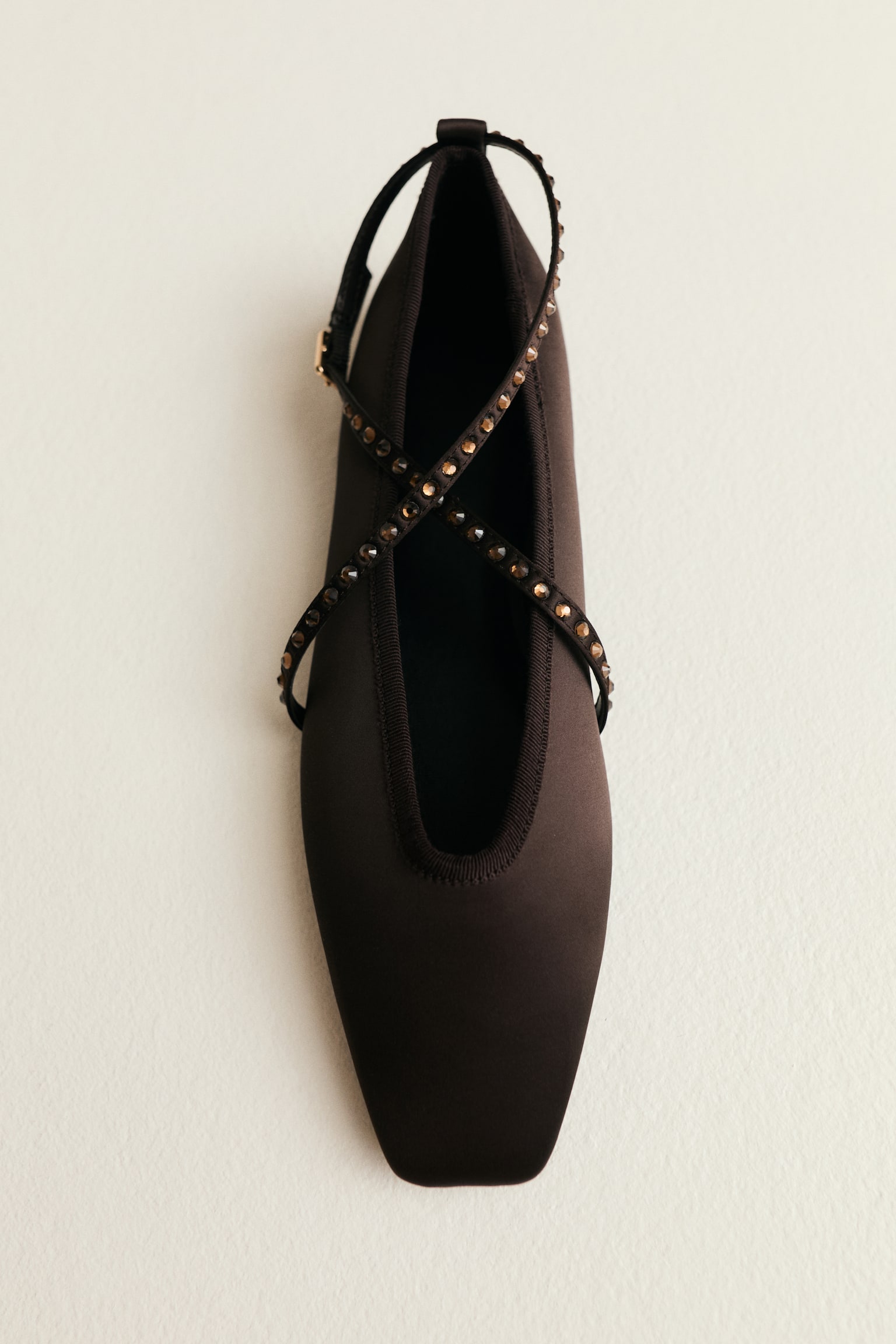 Square-toe ballet flats - Dark brown - 1