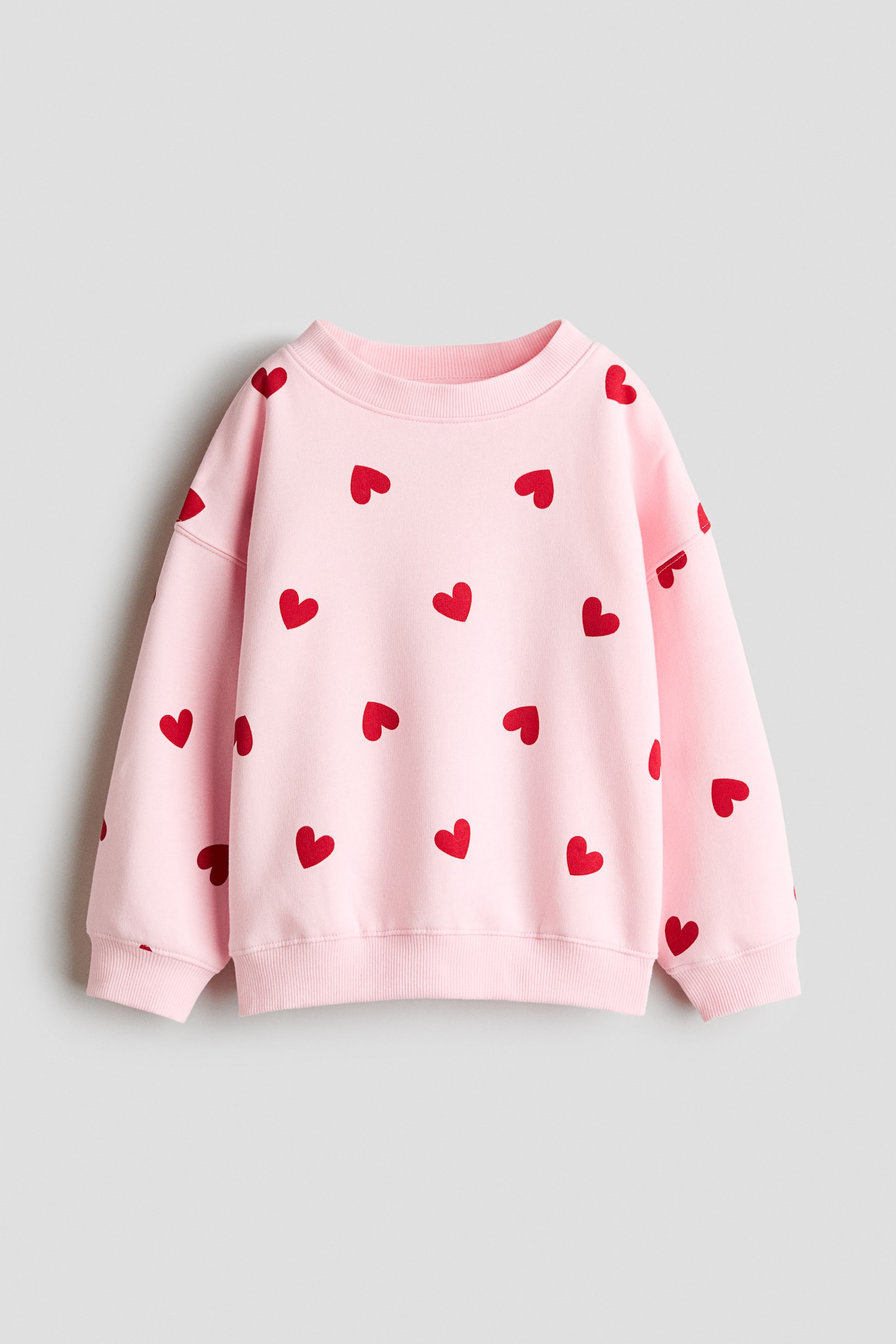 Brushed-inside sweatshirt - Light pink/Hearts/Turquoise/Hearts/Mole/Hearts/Cream/Hearts/Dusty purple/Hearts/Light purple/Light blue/Cherries