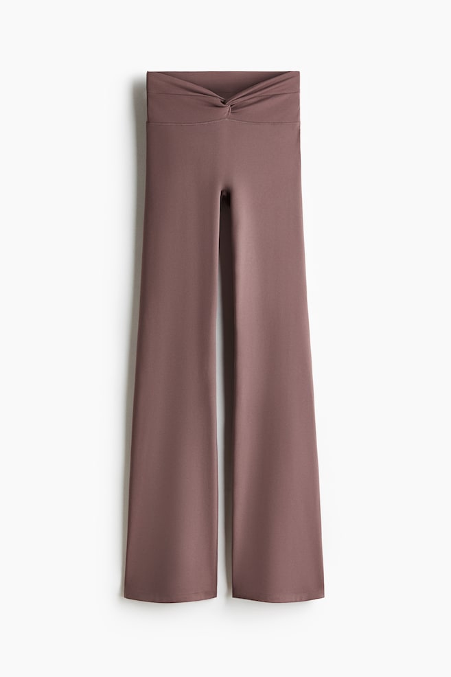Flared Yoga Leggings with SoftMove™ - Light truffle/Black/Amazonite blue - 1