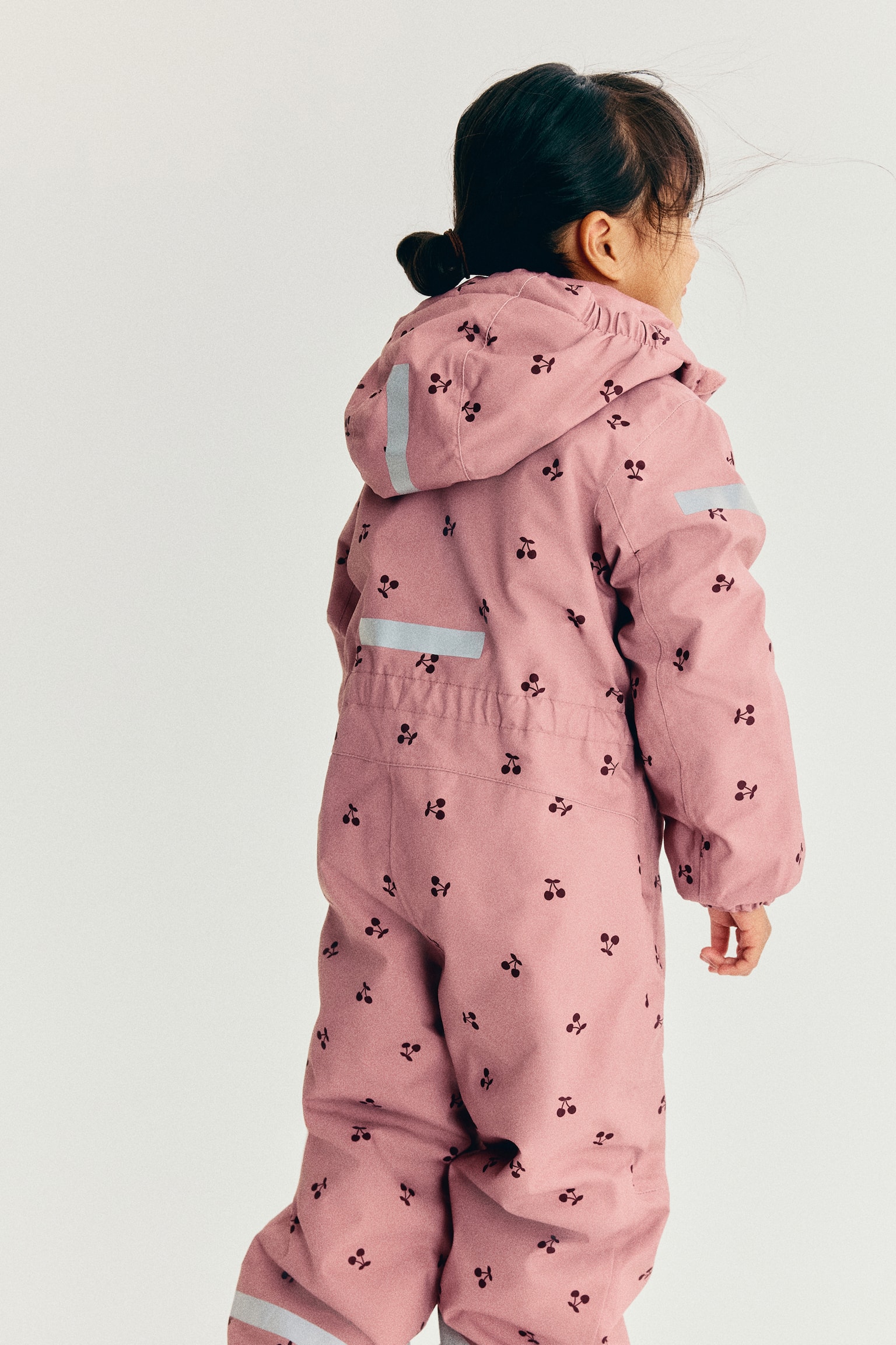 Детский комбинезон H&M Waterproof Room-to-Grow Snowsuit, цвет: Пыльный розовый — фото 5