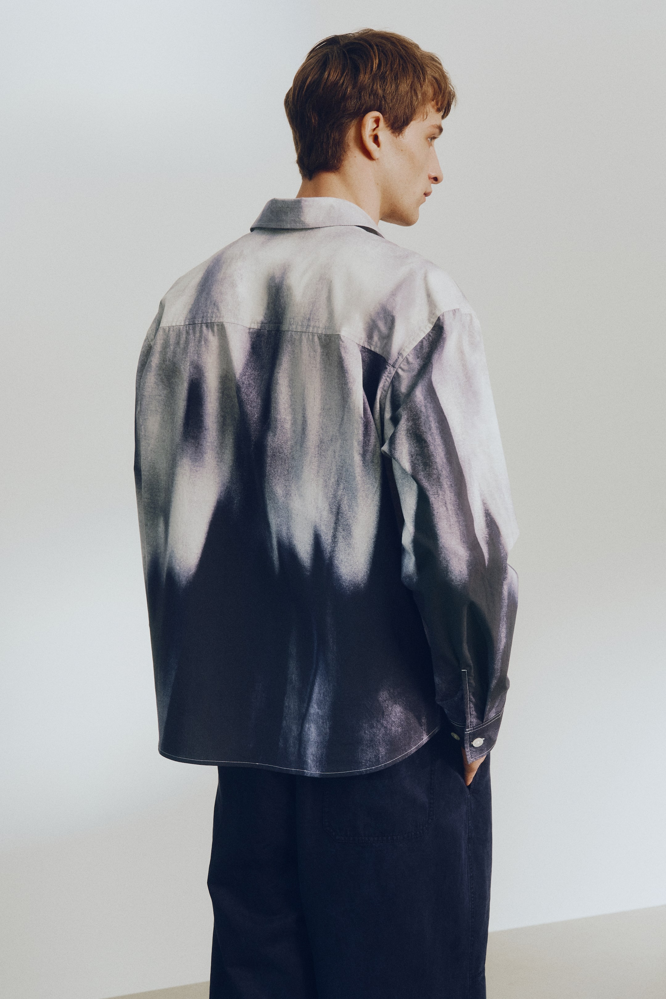 Мужские рубашки H&M Relaxed-Fit Cotton Shirt — фото 6