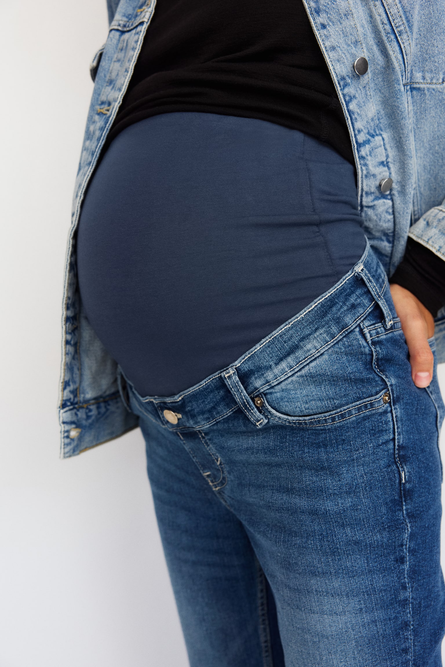 MAMA Flared Jeans - כחול ג'ינס/כחול ג'ינס כהה/שחור - 3