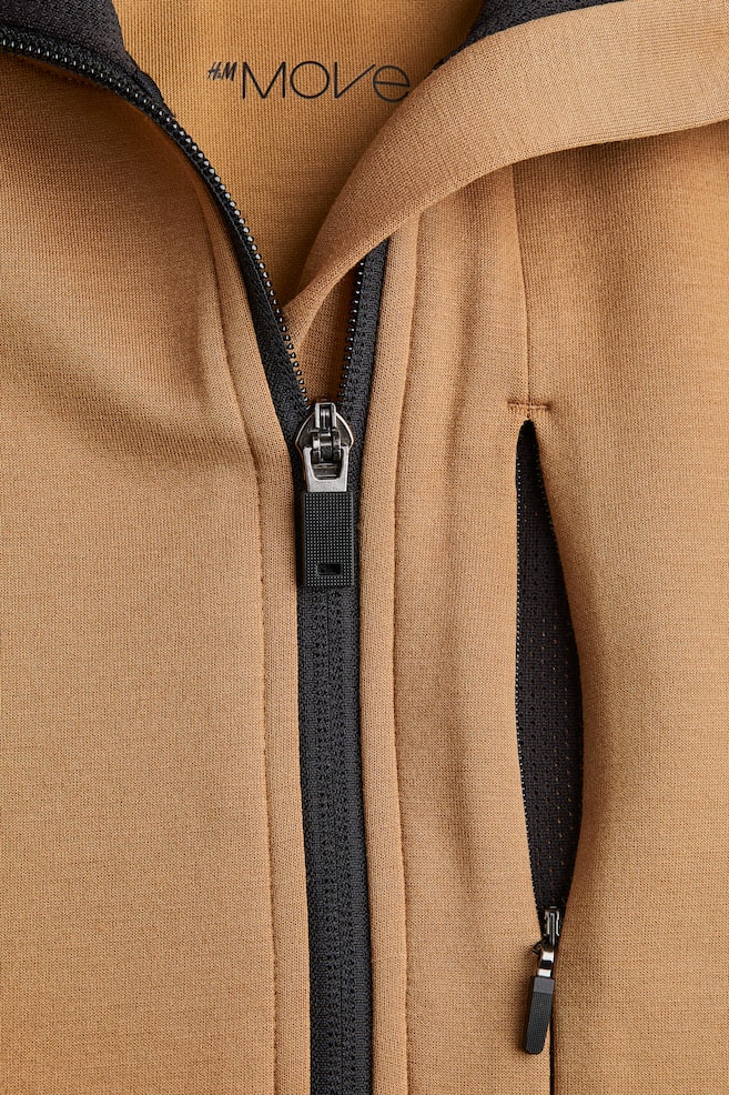 Regular Fit Fast-drying track jacket - Beige/Black/Grey marl - 6