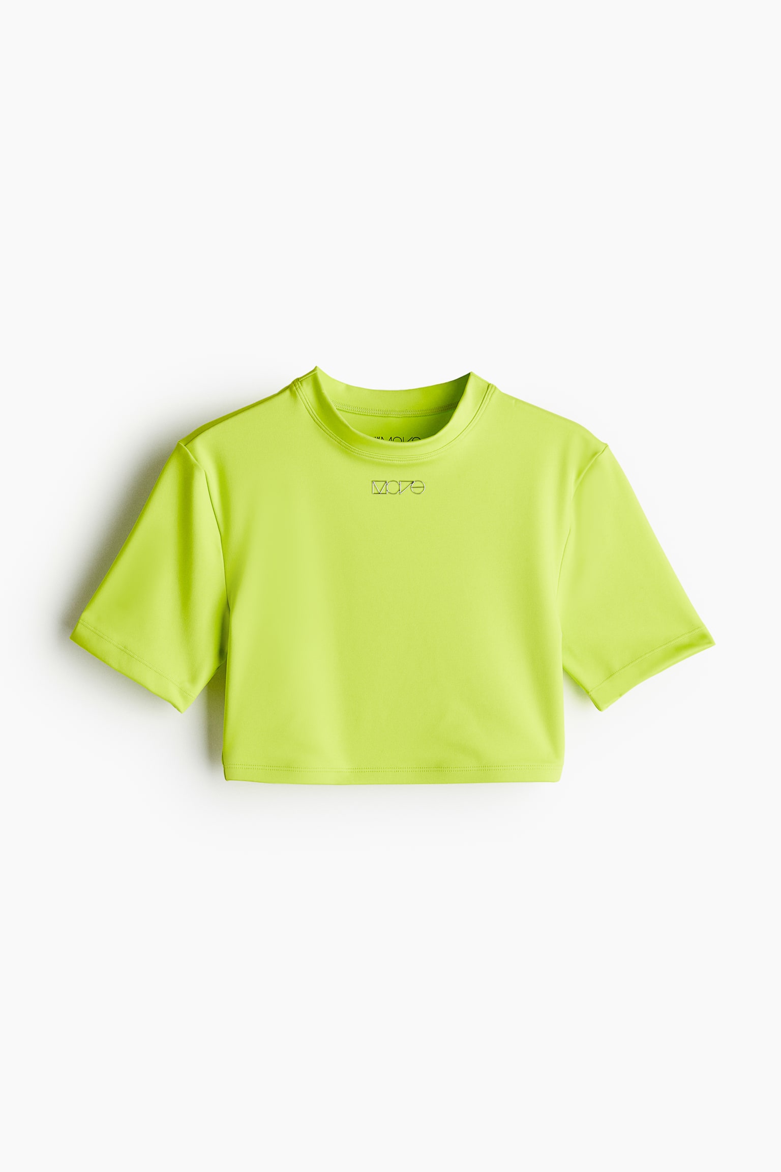 Cropped Rashie - Neon green/Black - 2