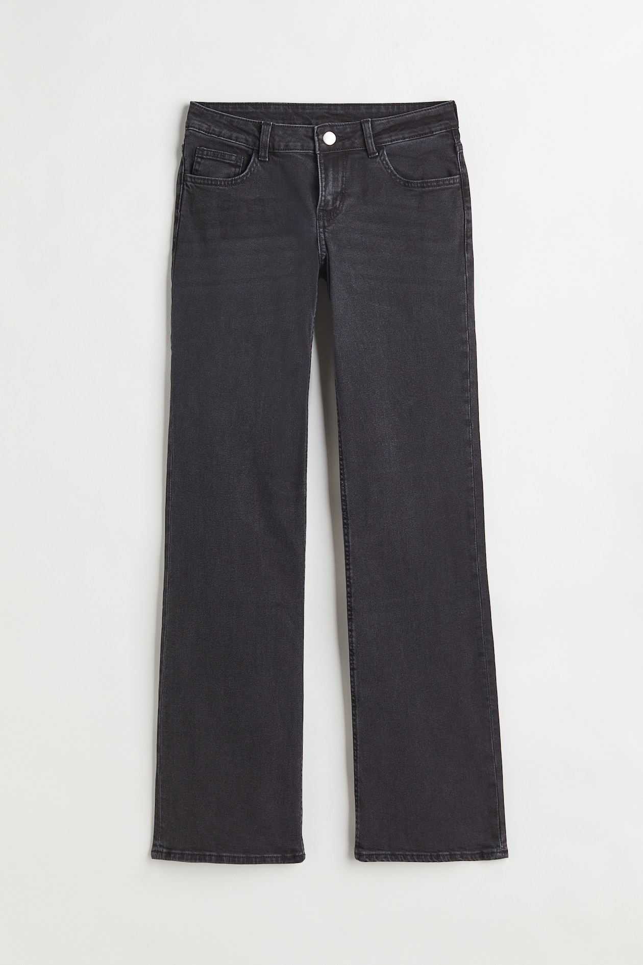 Flare Low Jeans - Low waist - Long - Dark gray - Ladies | H&M US