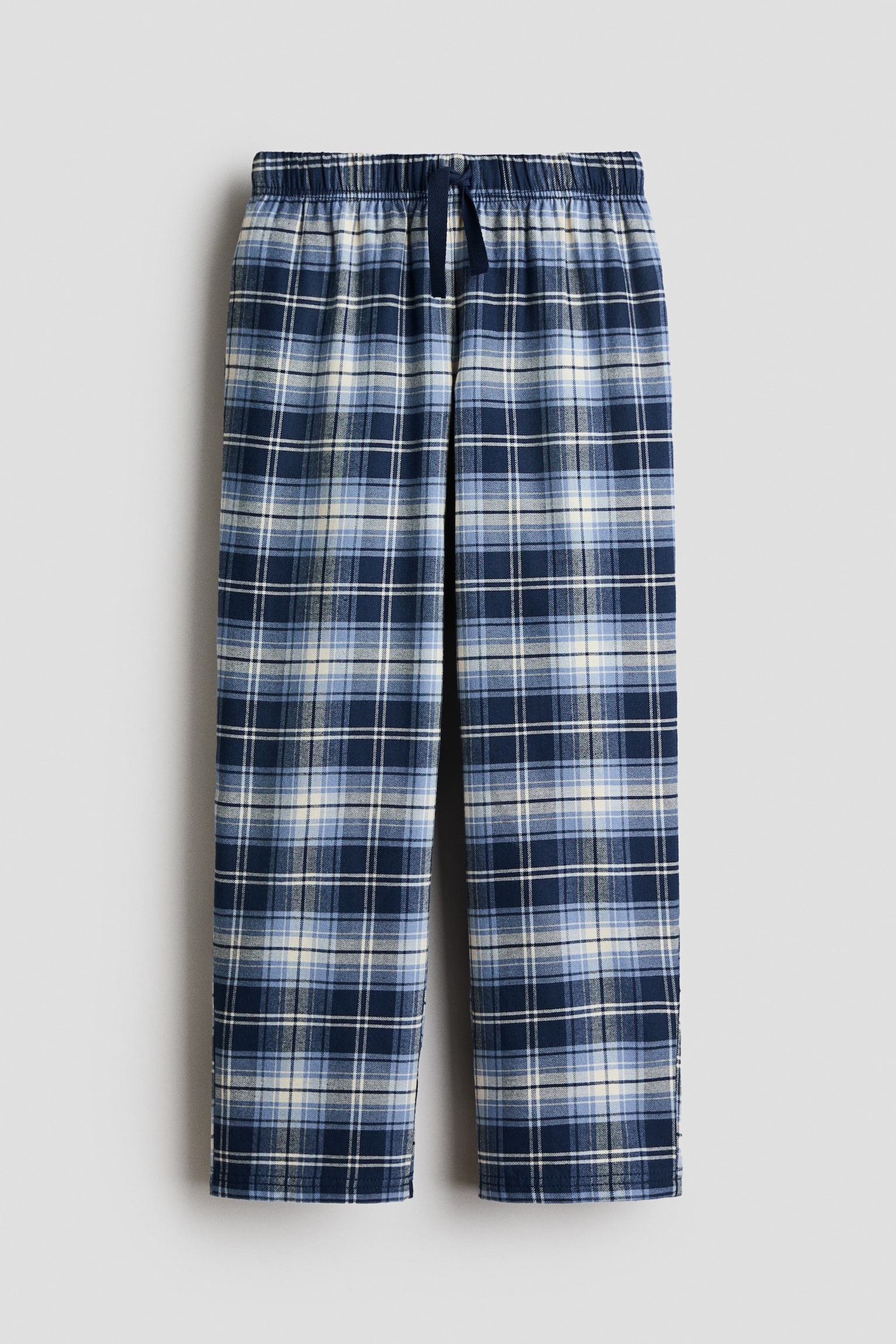 Patterned flannel pyjama bottoms - Blue/Checked/Black/White checked/Dark green/Checked