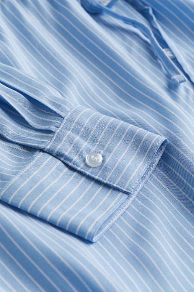 MAMA Tie-belt blouse - Light blue/Striped/Light pink/Blue/White striped/Light pink/dc - 5