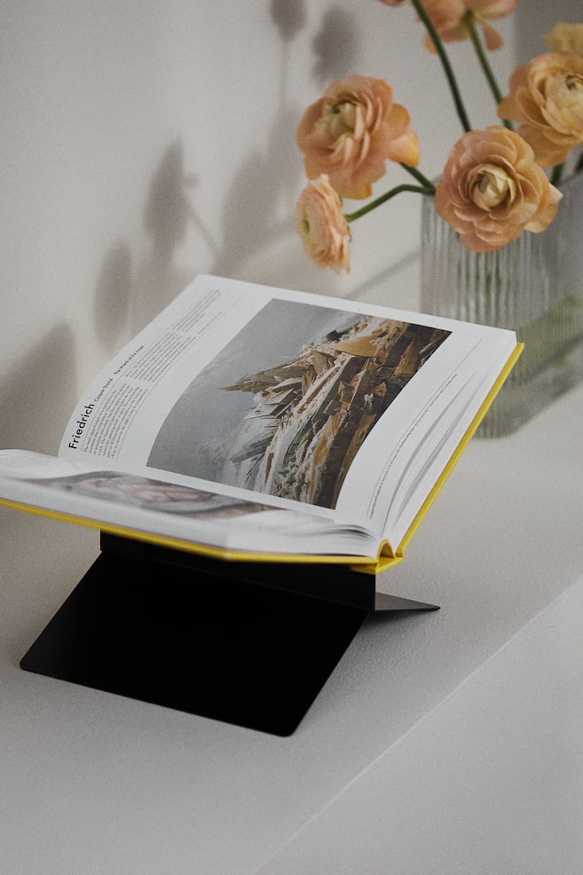 Metal book stand - Black/Gold-coloured - 2