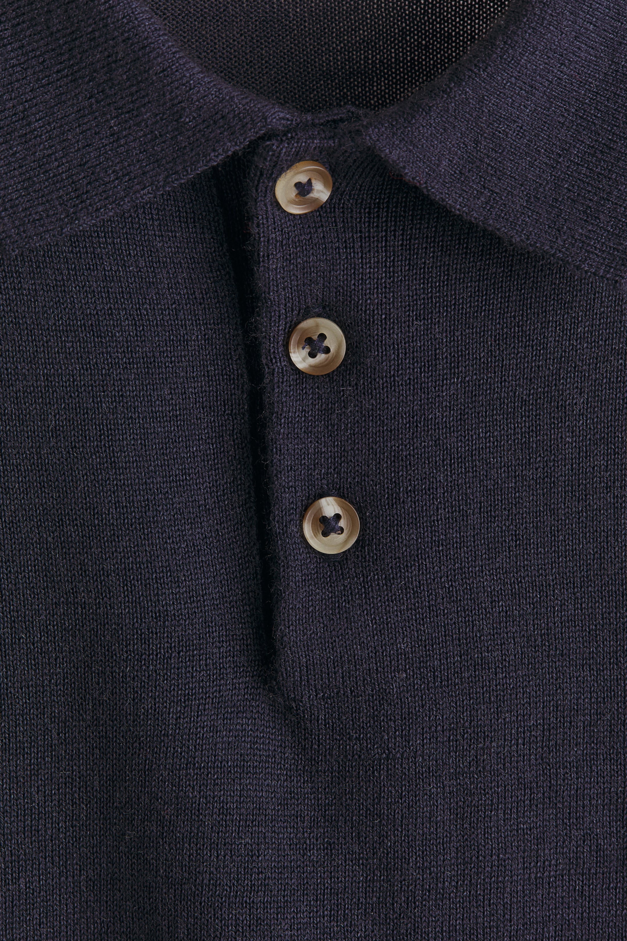 Wool-Knit Polo Sweater