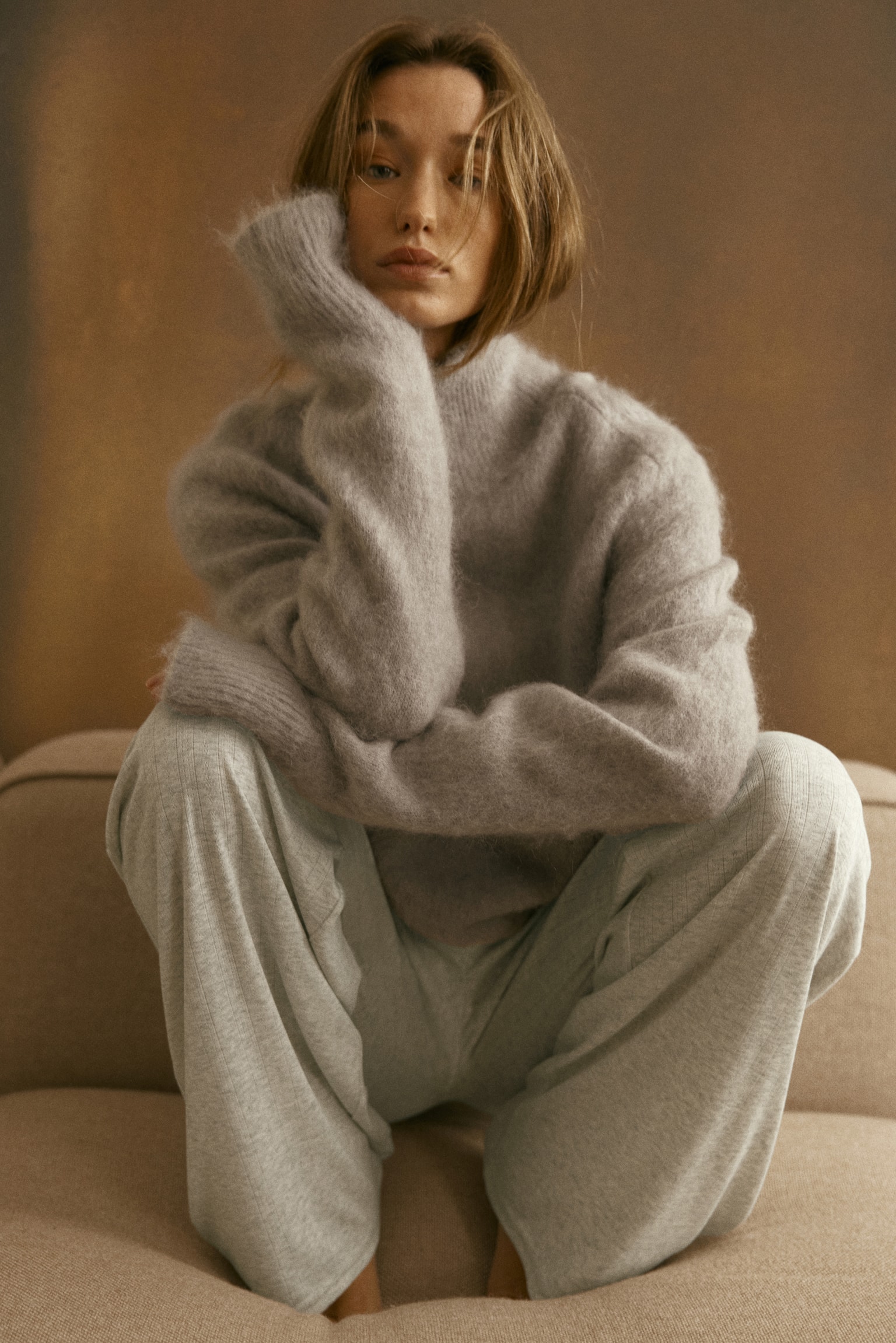 Pointelle pyjama bottoms - Light grey marl/White/Hearts/Cream/Black/White/Cream/Floral - 4