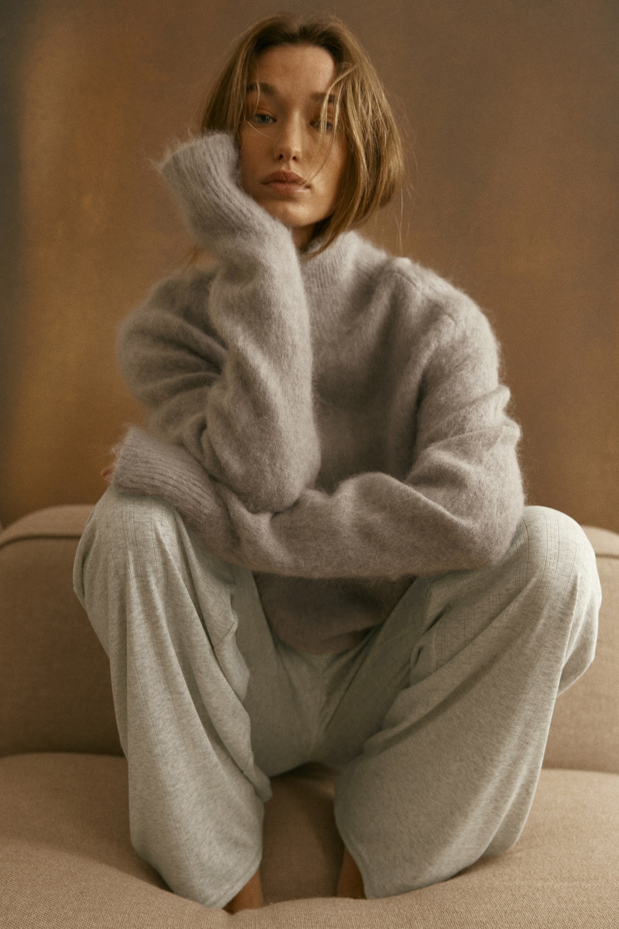 Zobrazit větší obrázek: Pyžamové kalhoty s ažurou - Světle šedý melír - ŽENY | H&M CZ 2