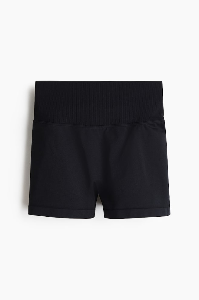 Short moulant scrunch Seamless DryMove™ - Noir/Moka chocolat/Bleu cobalt - 1