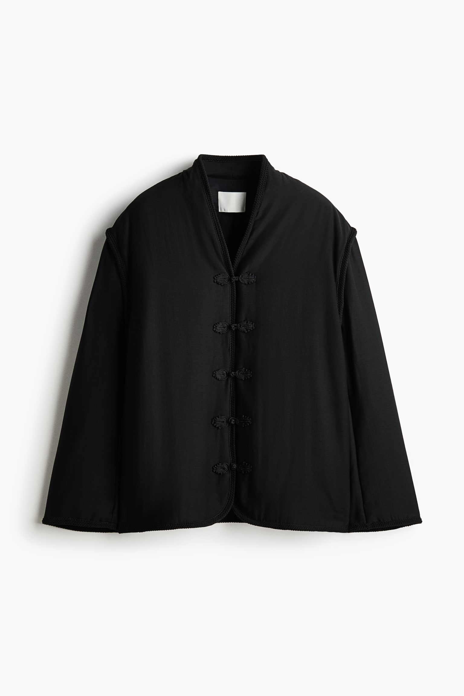Женская куртка H&M Padded Knot-Button, цвет: Чёрный — фото 1