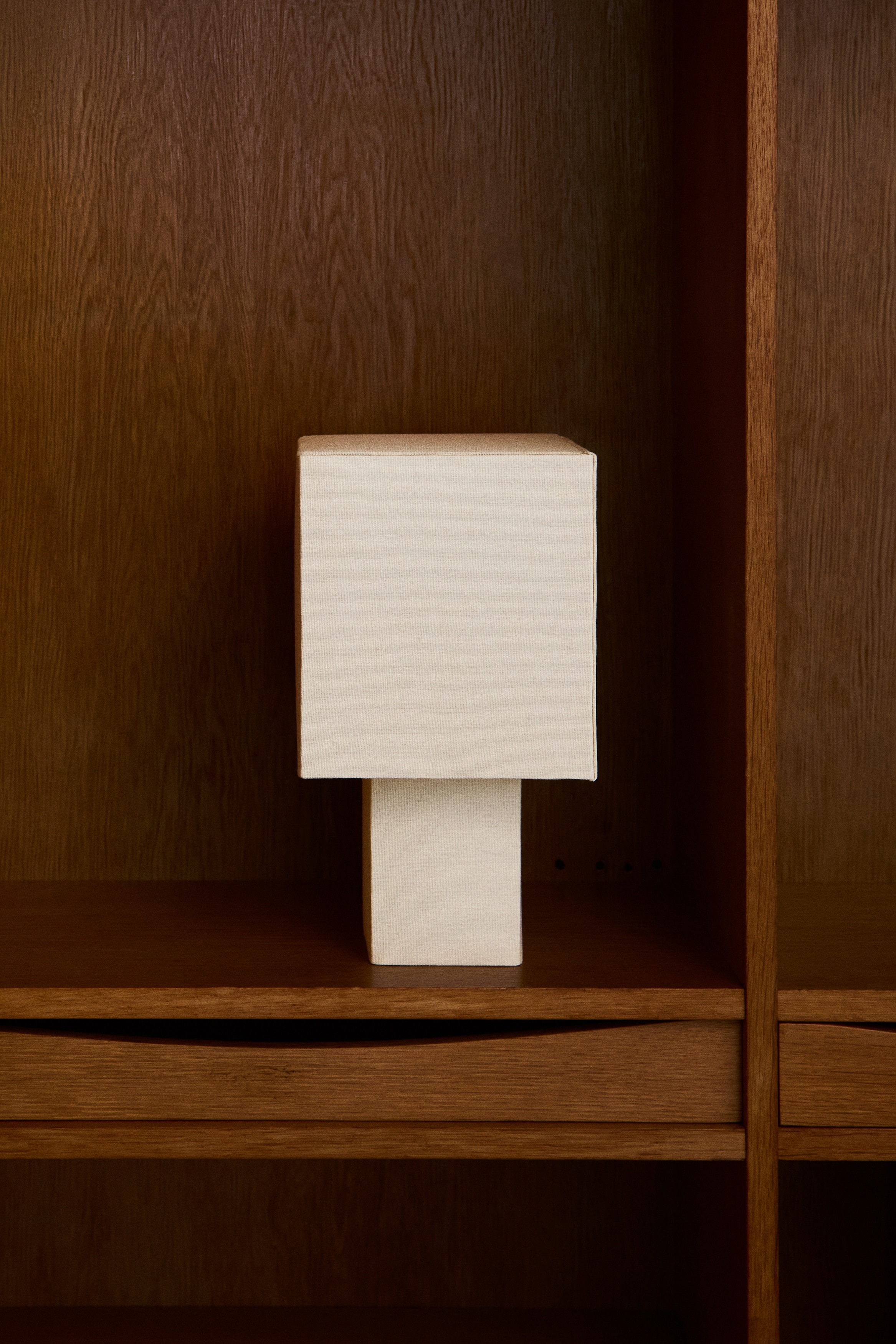 Geometrische tafellamp - Lichtbeige