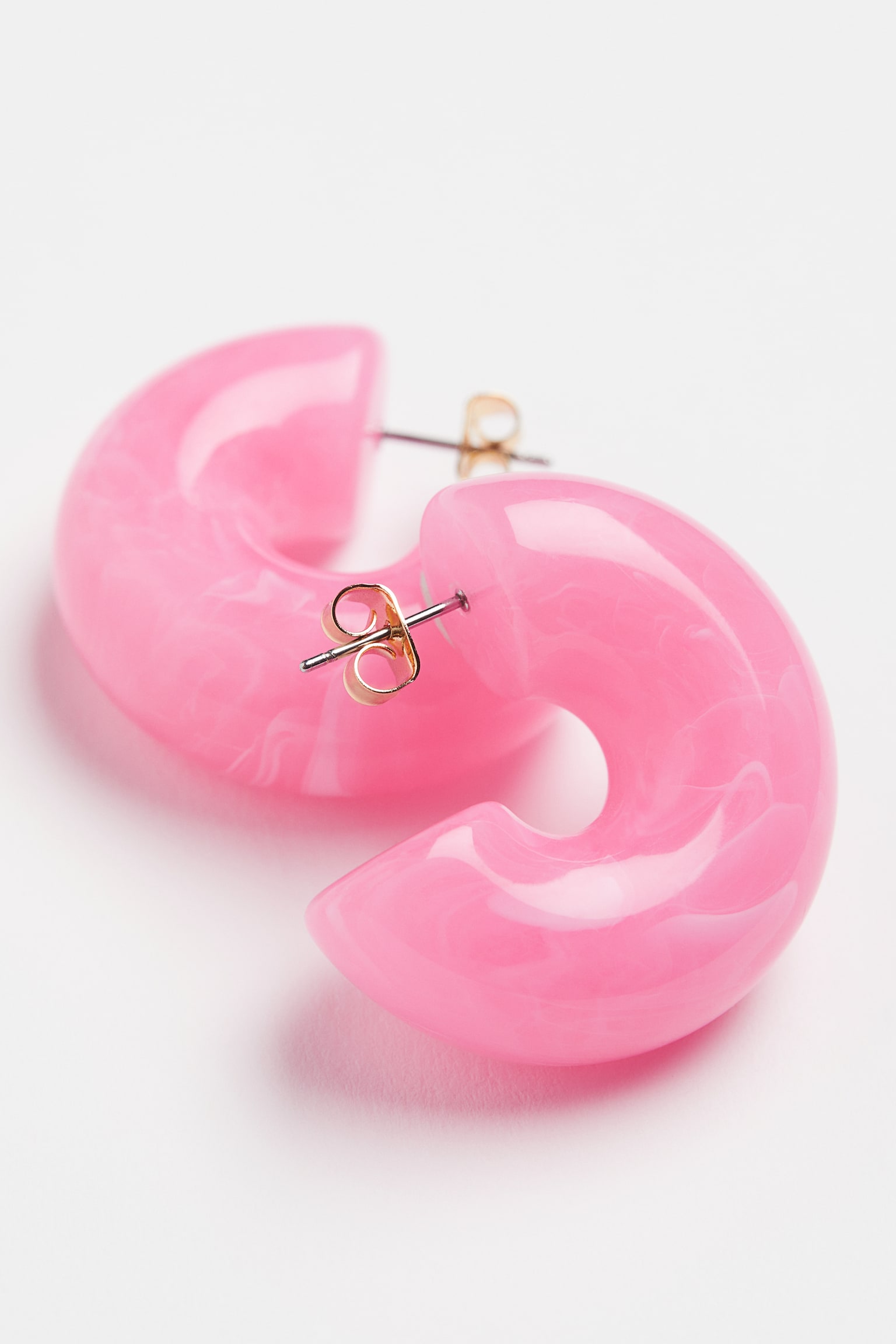 Hoop earrings - Pink - 2