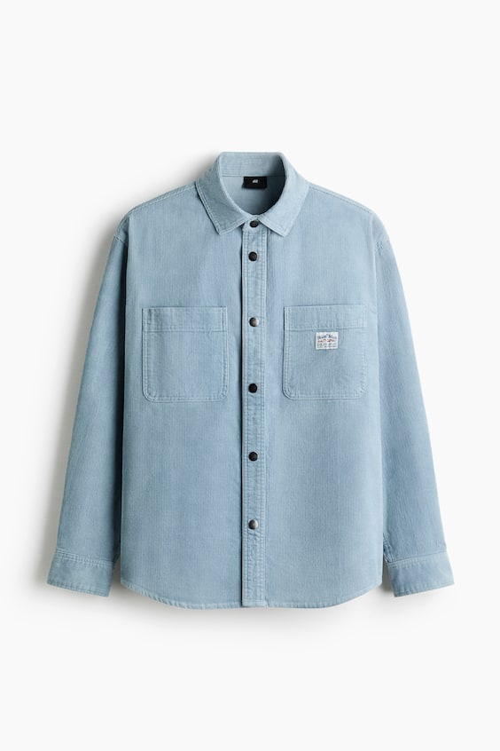 Мужские рубашки H&M Oversized Cotton Corduroy Shirt