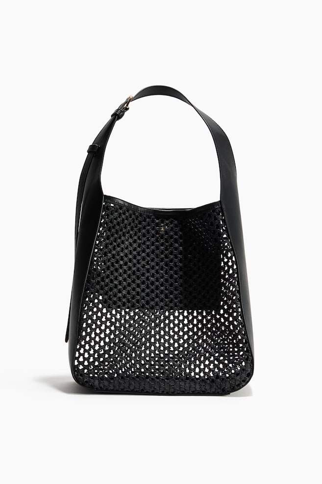 Shoulder Bag - Black/Beige/black - 1