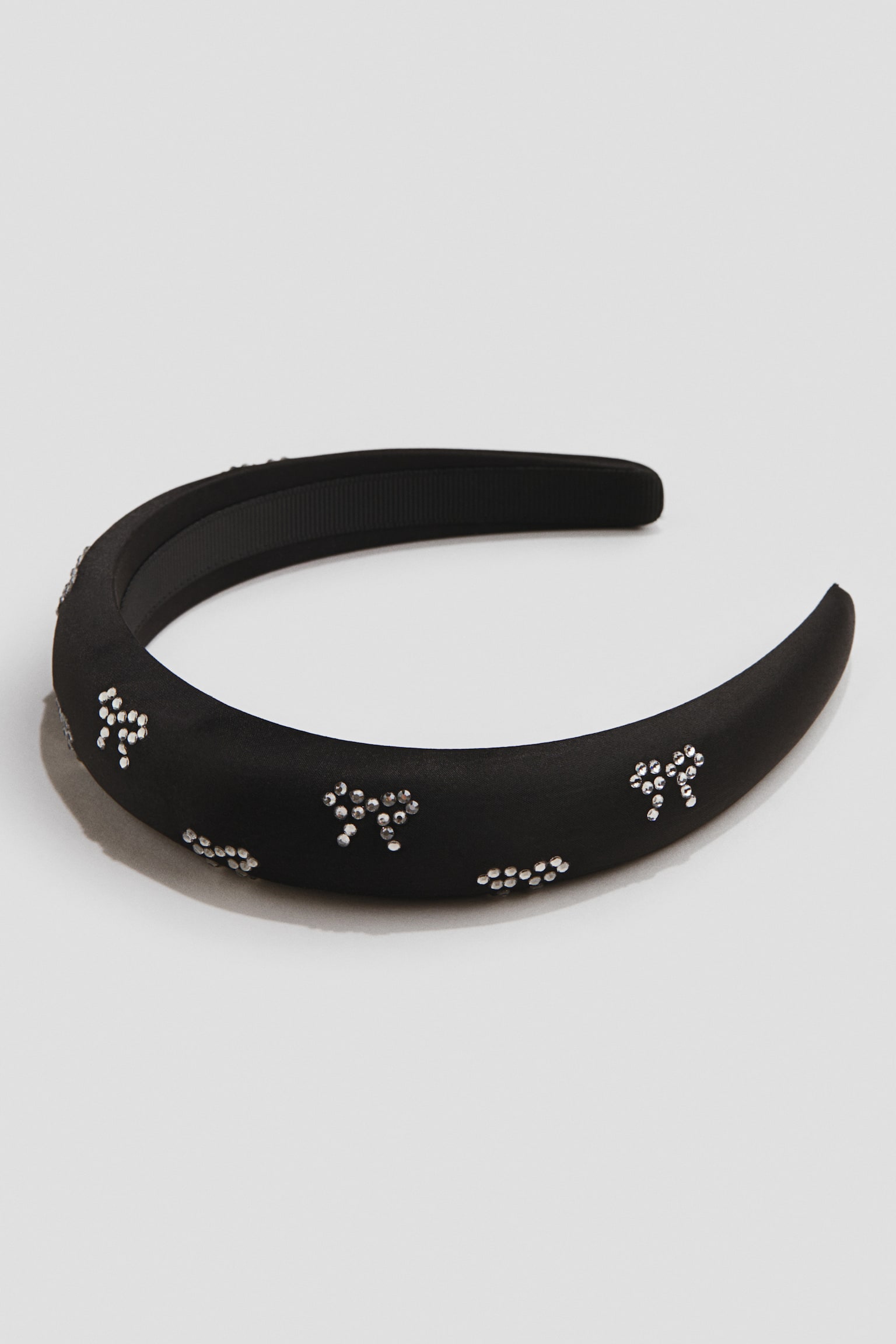 Embellished Alice band - Black/Bows - 2