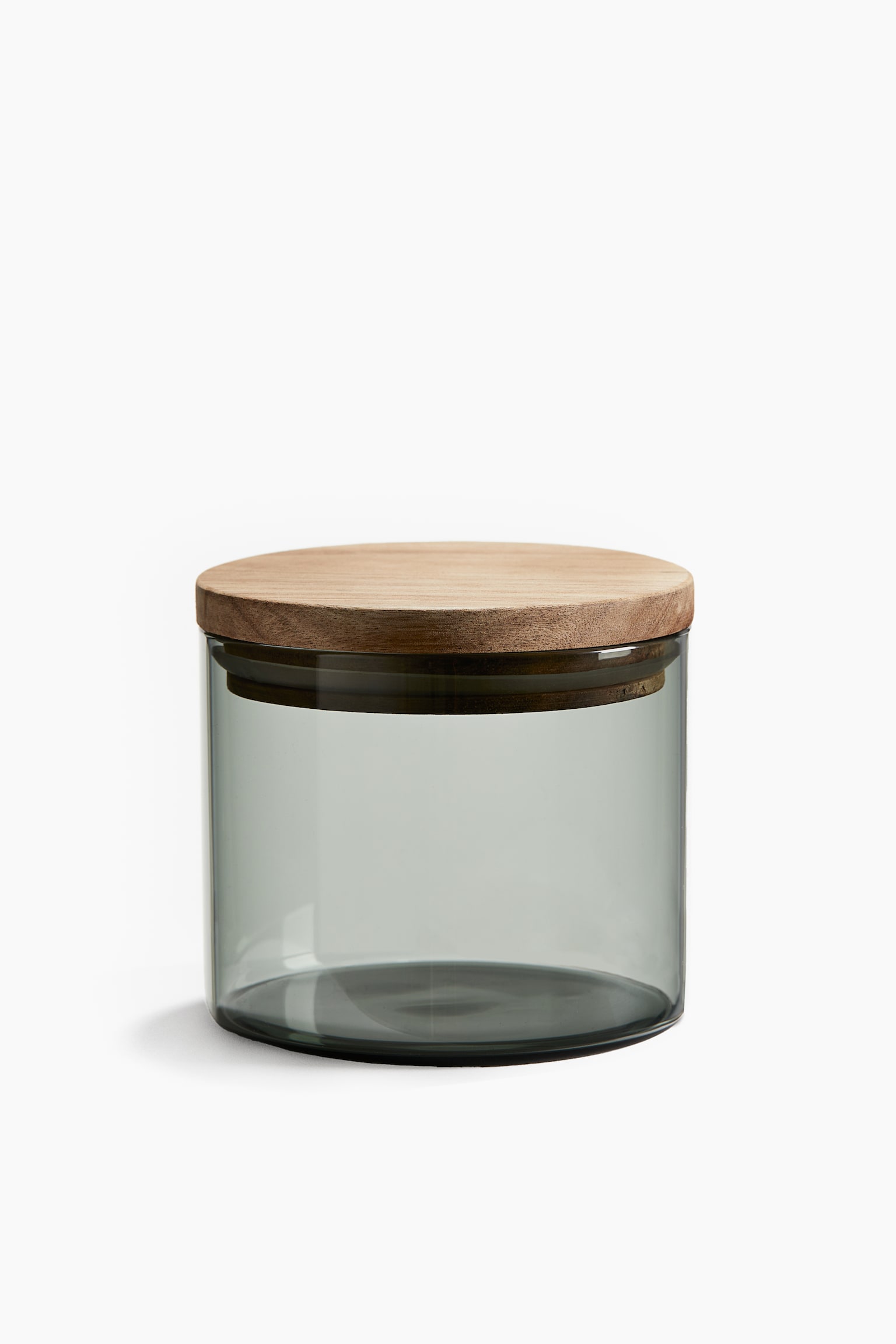 Small glass jar with lid - Grey - 1