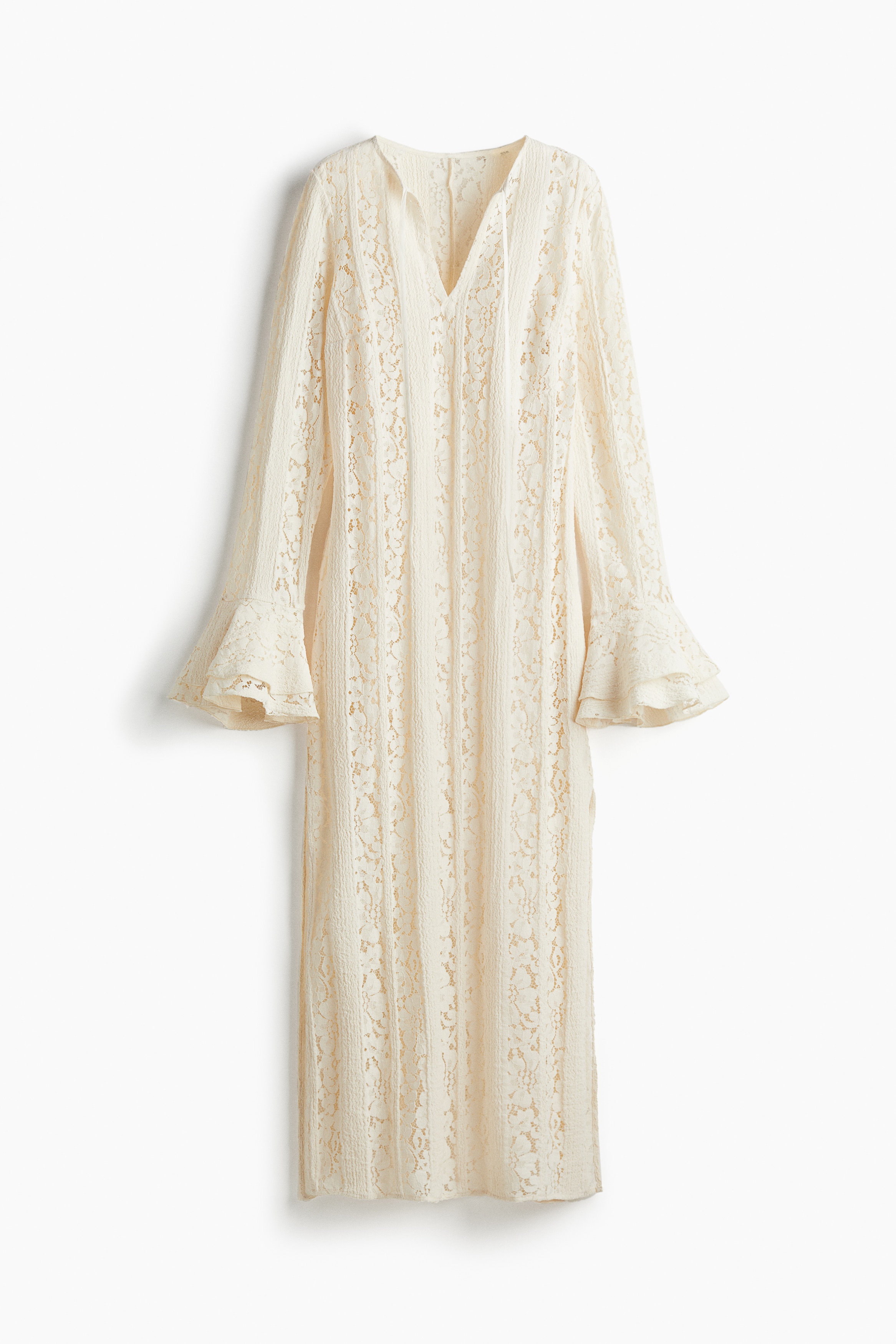 Lace Detail Maxi Dress - Cream