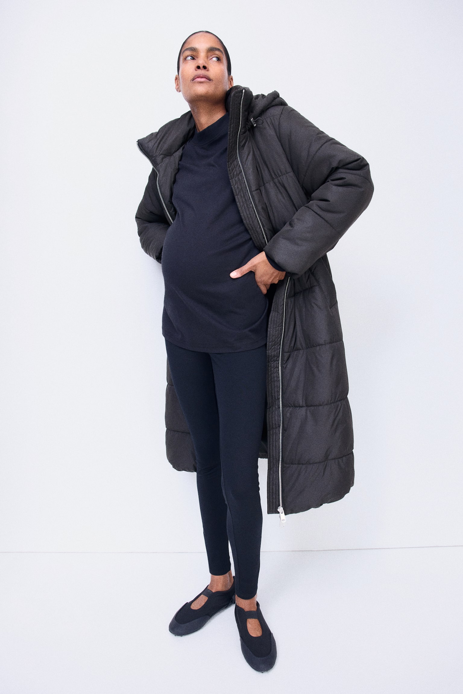 Женская куртка H&M Mama Before & After Babywearing, цвет: Чёрный — фото 4