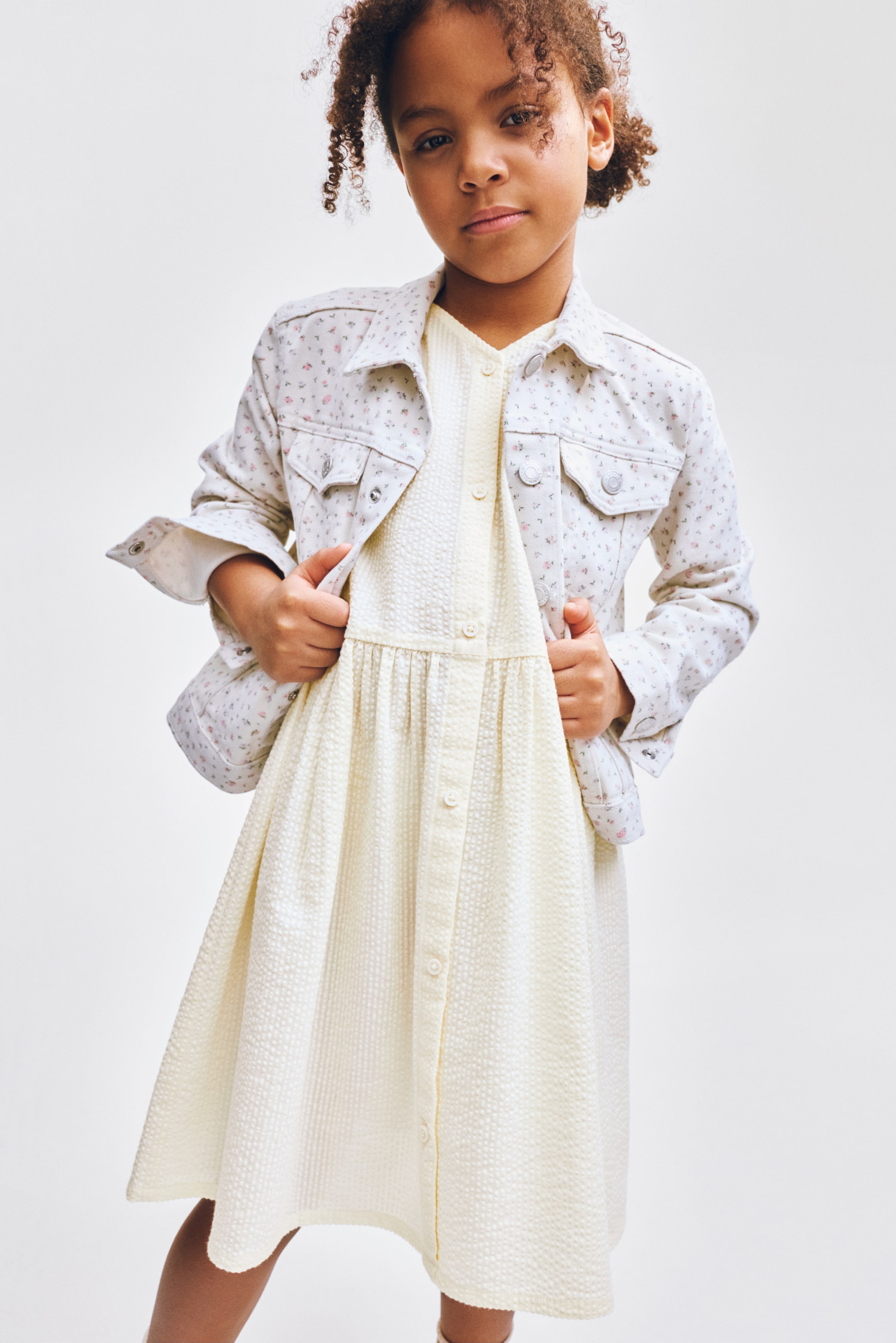 Robe sans manches en crépon de coton