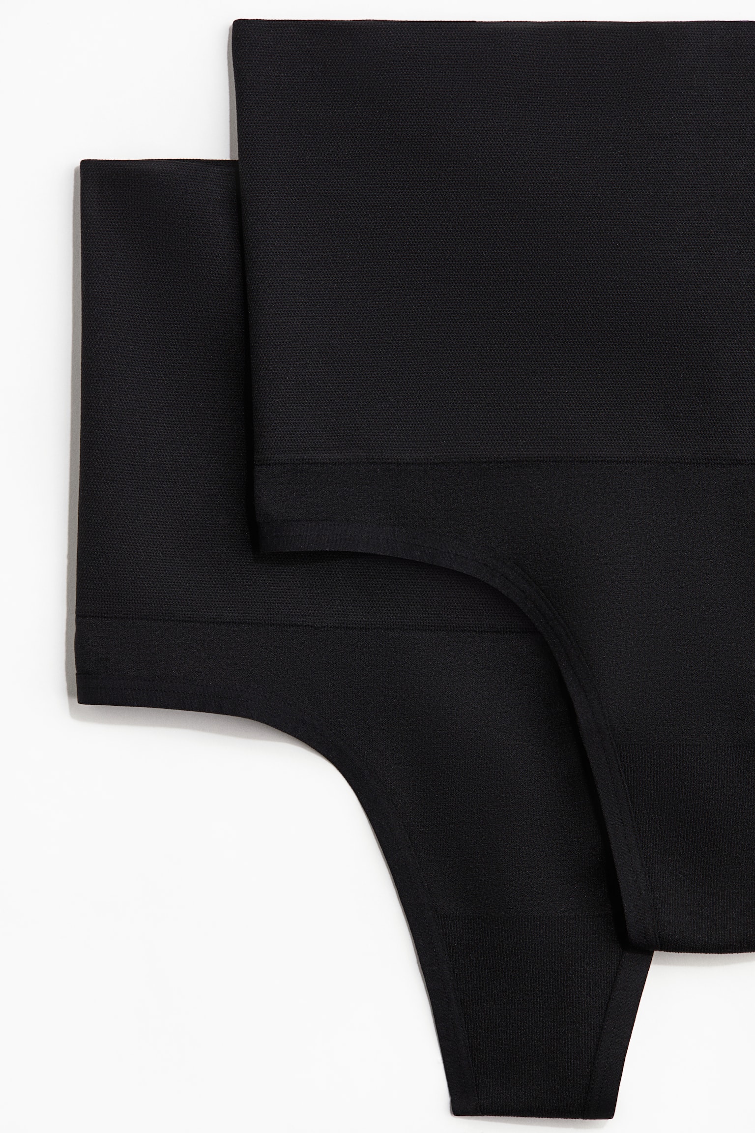 Трусы-стринги Shape, 2 шт. — H&M, цвет: Чёрный — фото 2