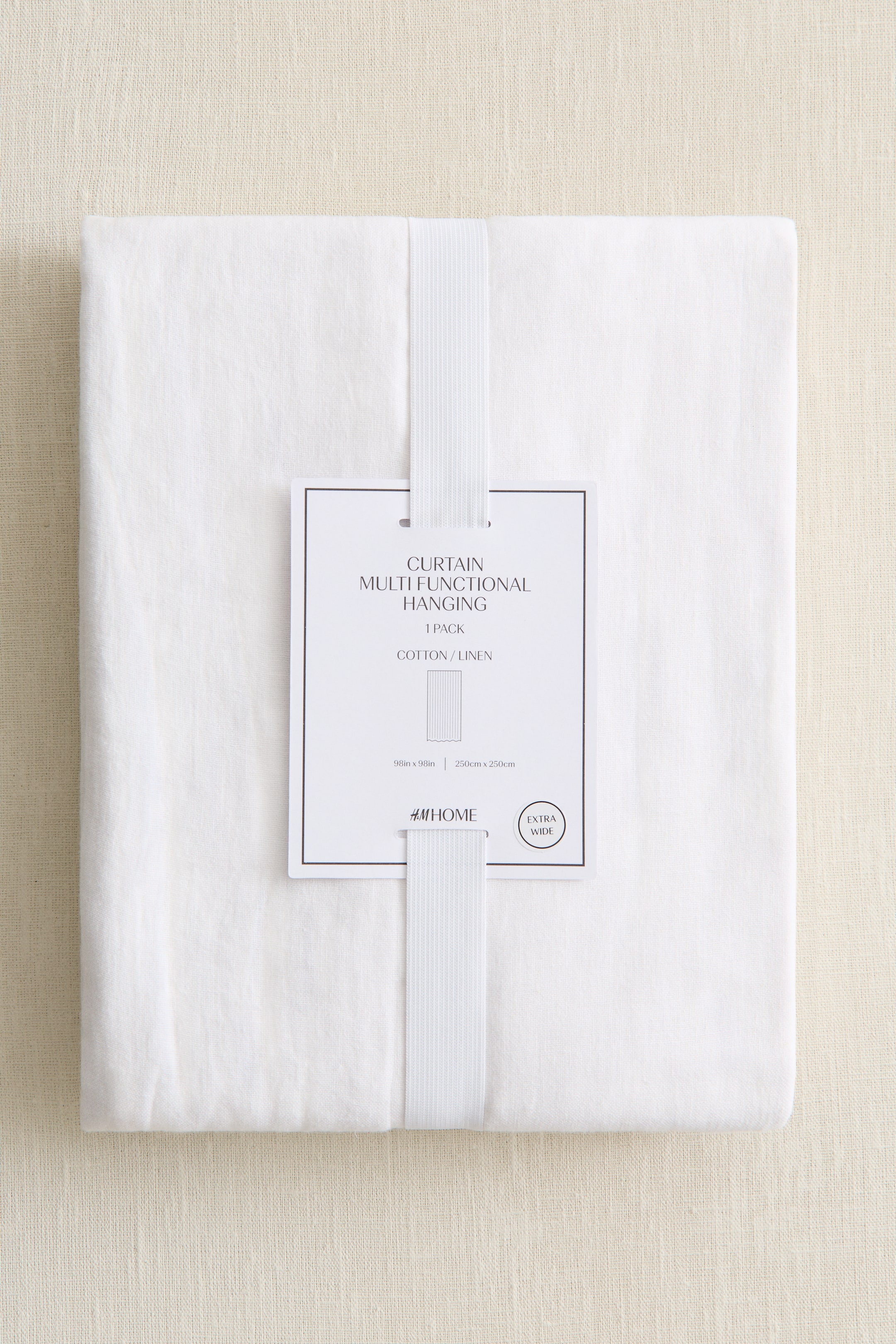 Visualizza immagine più grande: Tenda ampia in misto lino 1 pezzo - Bianco - HOME | H&M IT 2