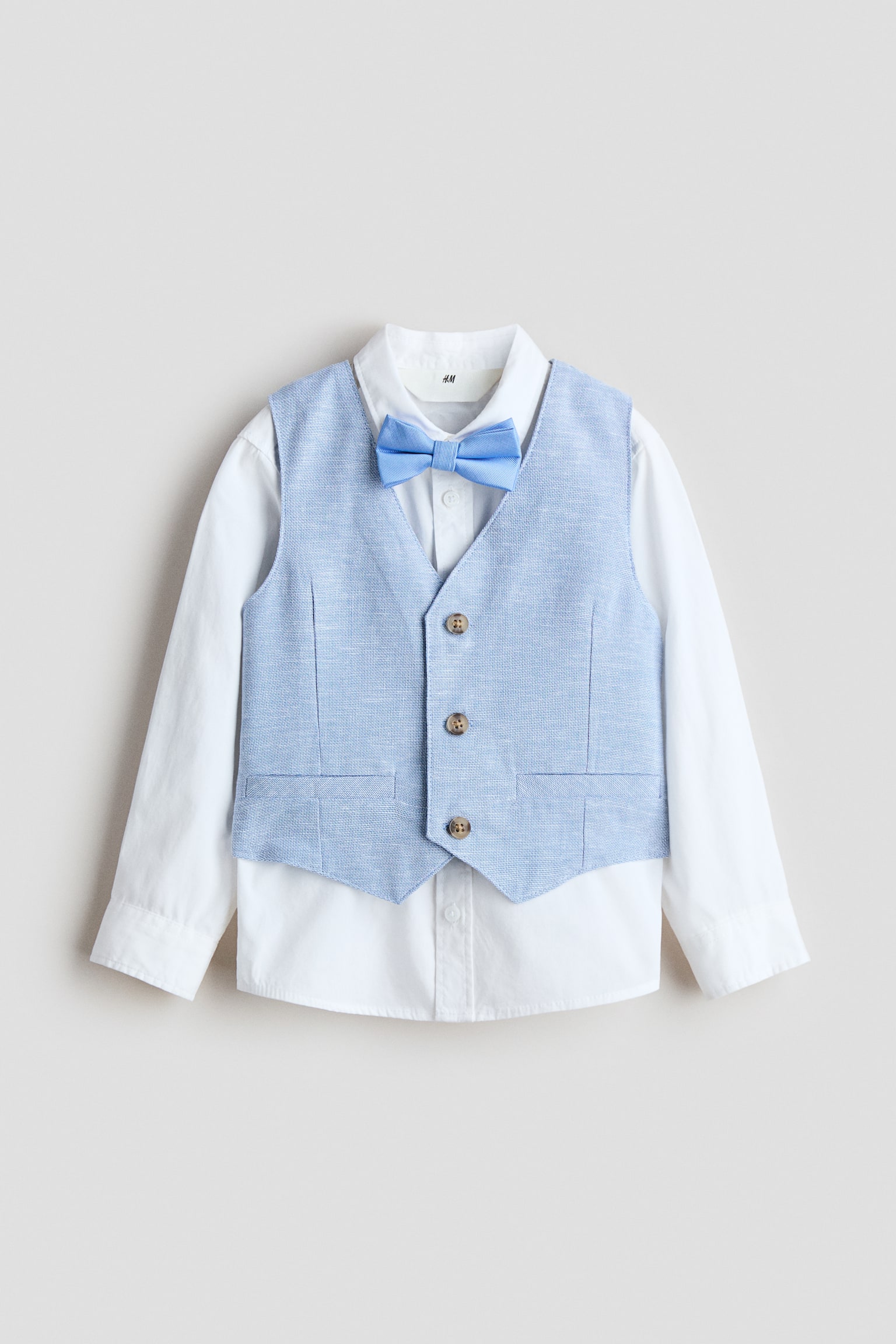 Ensemble habillé 3 pièces - Bleu clair chiné/crème/Vert menthe/blanc/Beige clair/blanc/Beige/carreaux/Bleu marine/blanc