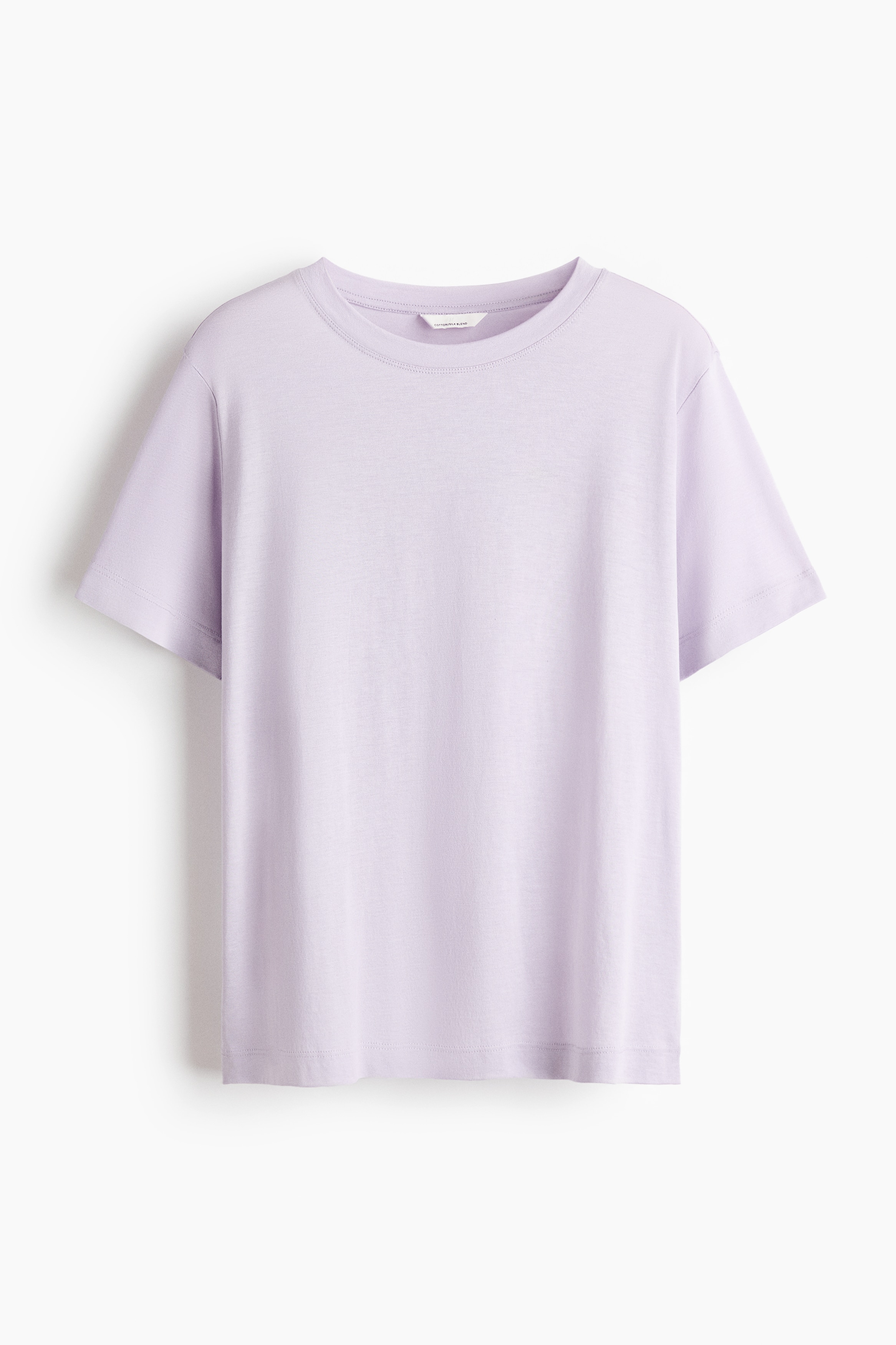 Camiseta en mezcla de seda - Lila/Blanco/Azul marino/Beige claro/Negro