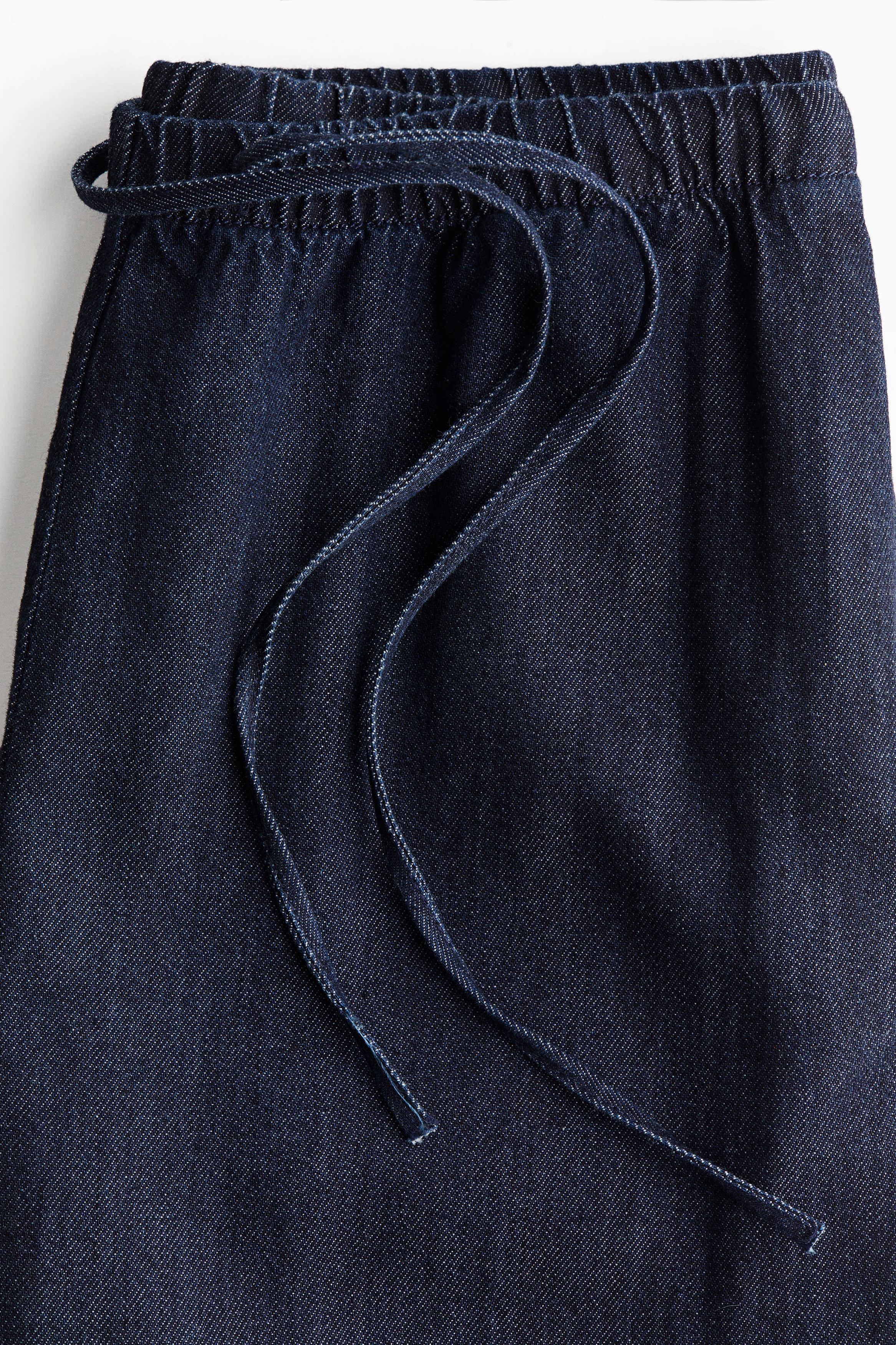 Feather Soft Denim drawstring trousers