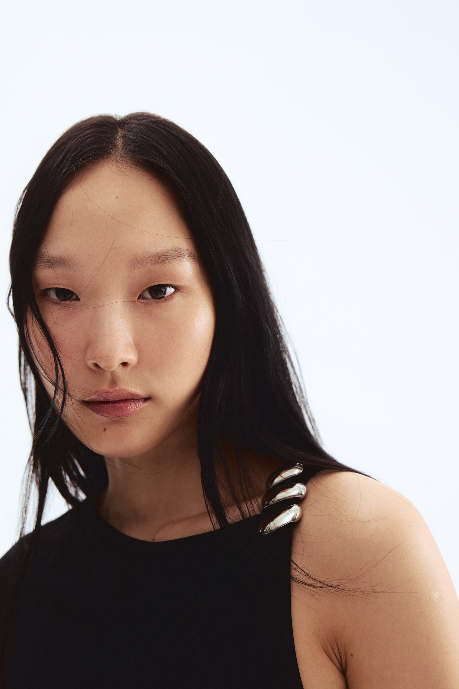 Drapeli Üst - Siyah/Kırmızı/Beyaz - 4