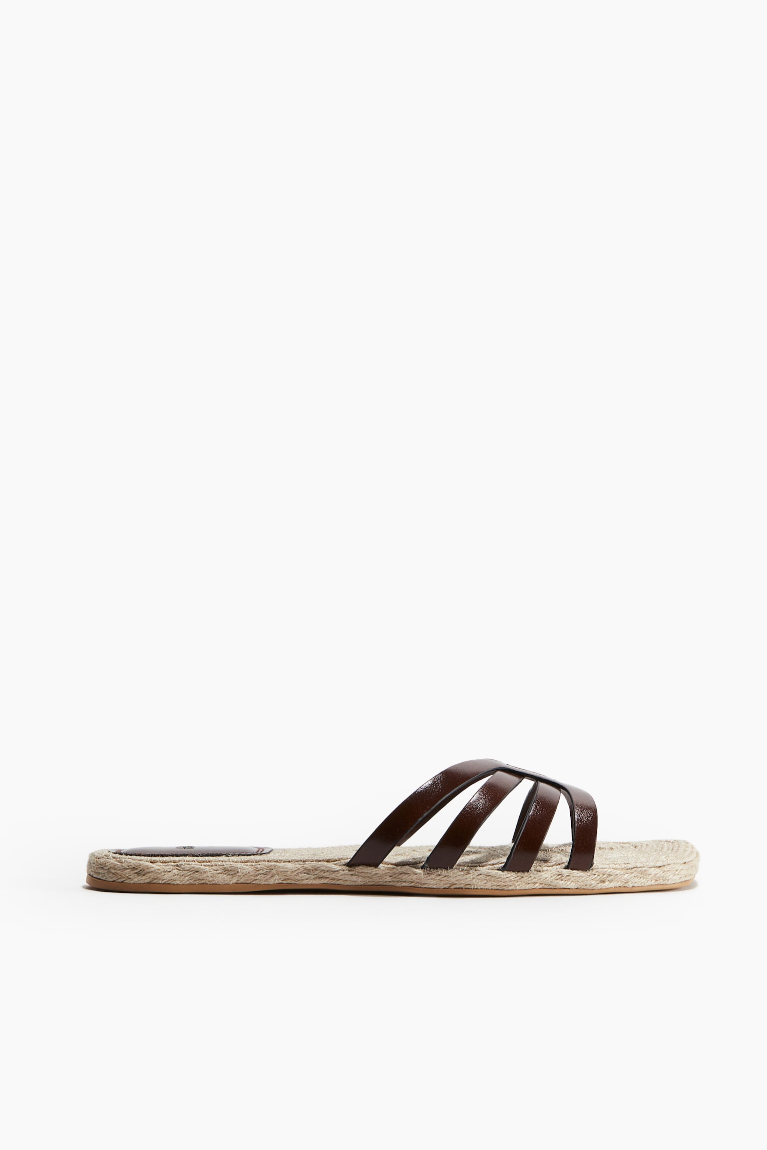 Espadrille-Sandalen - Dunkelbraun/Hellbeige/Schwarz - 2