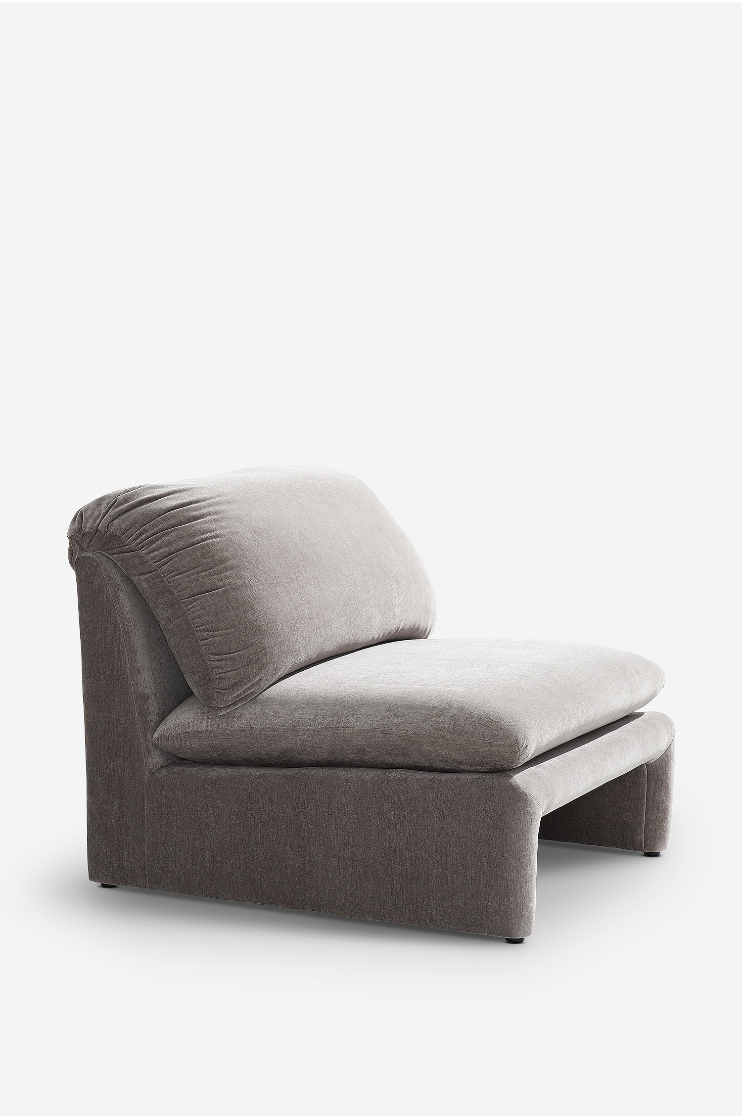 Arlo Leunstoel - Grijs/Beige/Oranje/Roze Ribfluweel